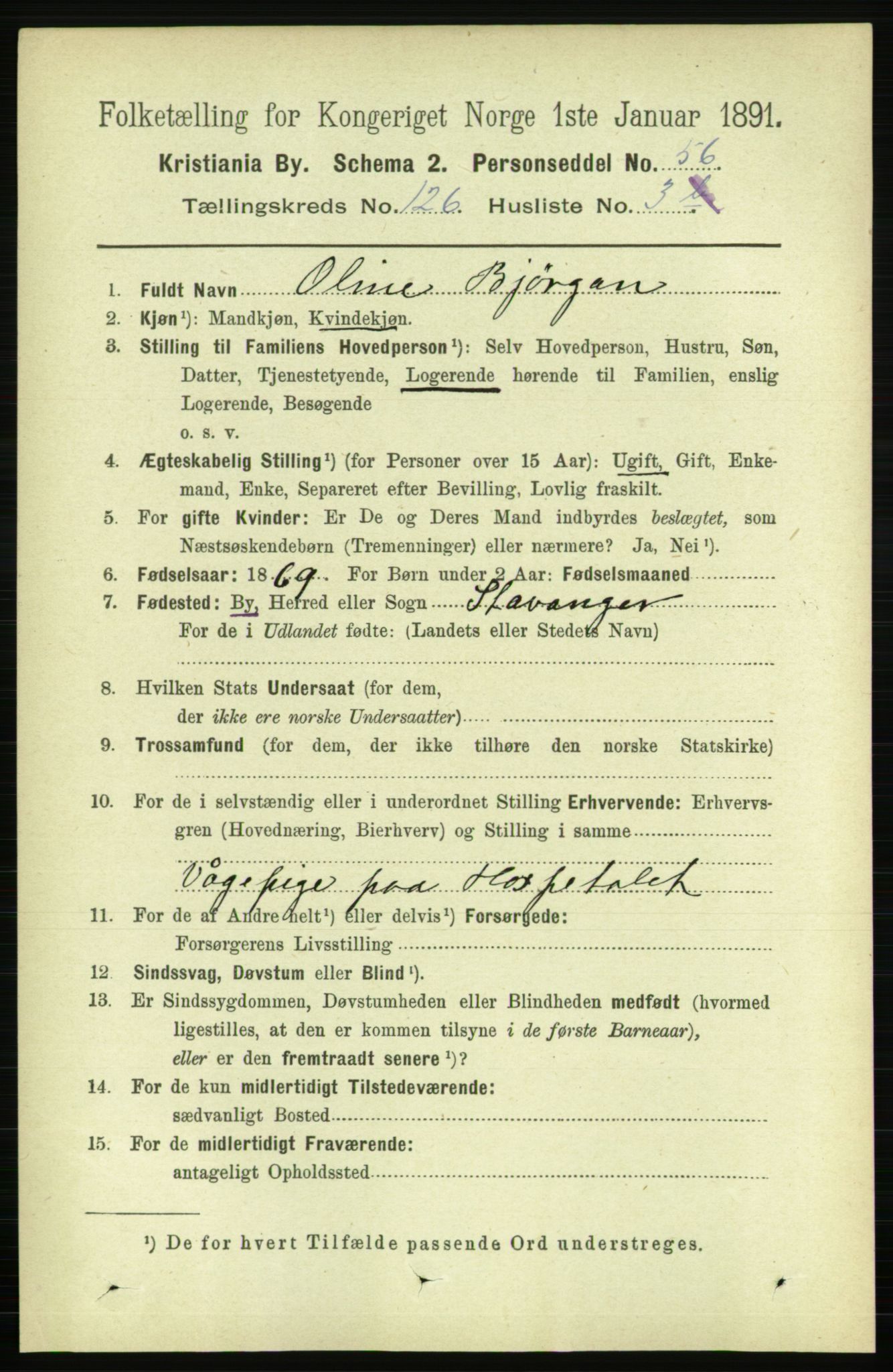 RA, 1891 census for 0301 Kristiania, 1891, p. 67272