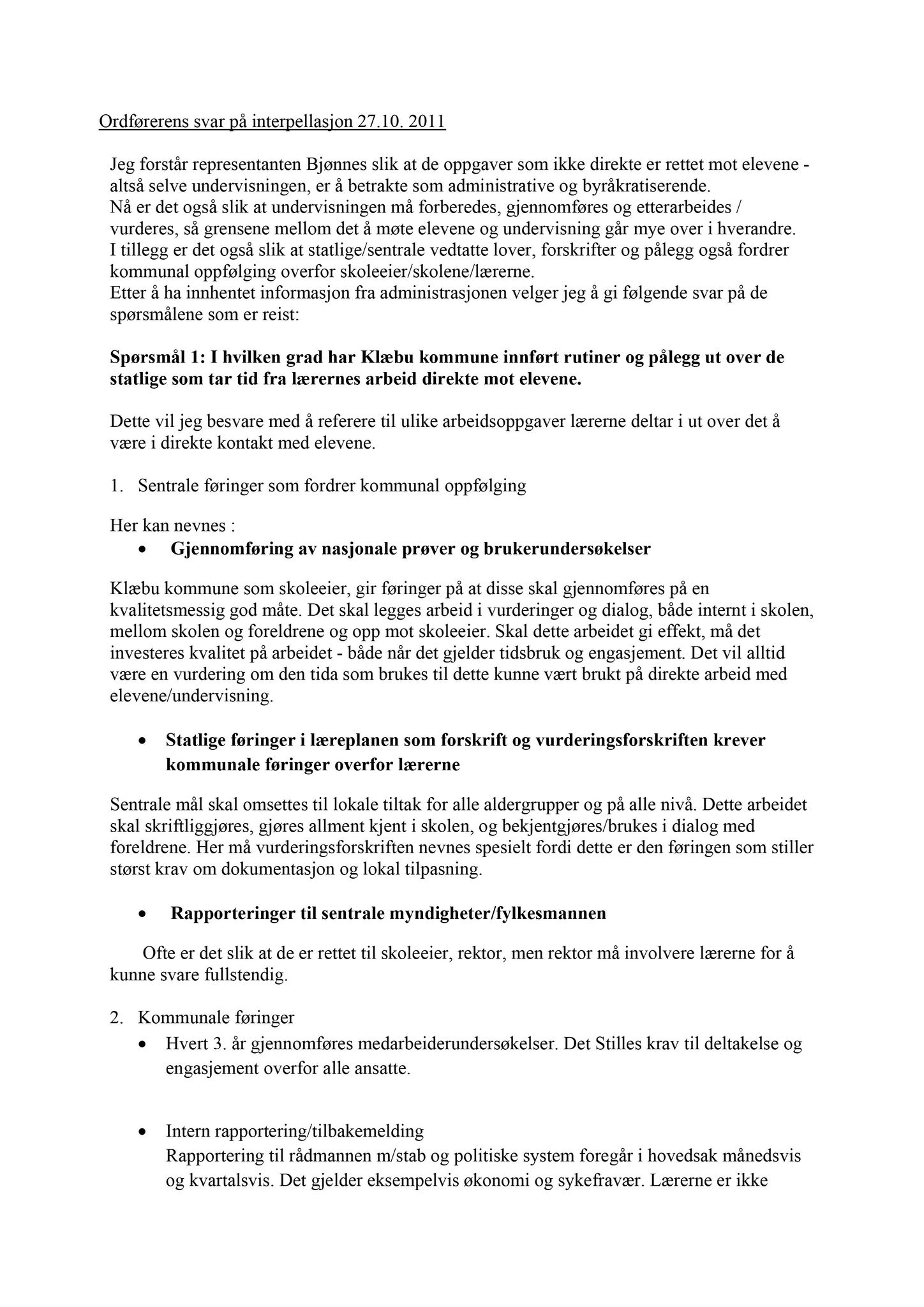 Klæbu Kommune, TRKO/KK/04-UO/L002: Utvalg for oppvekst - Møtedokumenter, 2011, p. 11