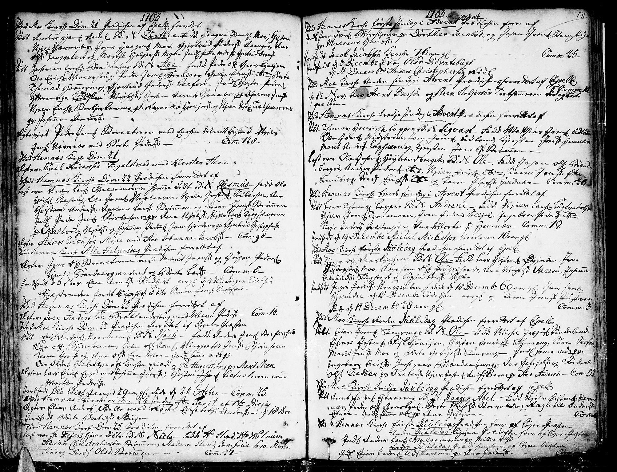 Ministerialprotokoller, klokkerbøker og fødselsregistre - Nordland, SAT/A-1459/825/L0348: Parish register (official) no. 825A04, 1752-1788, p. 131