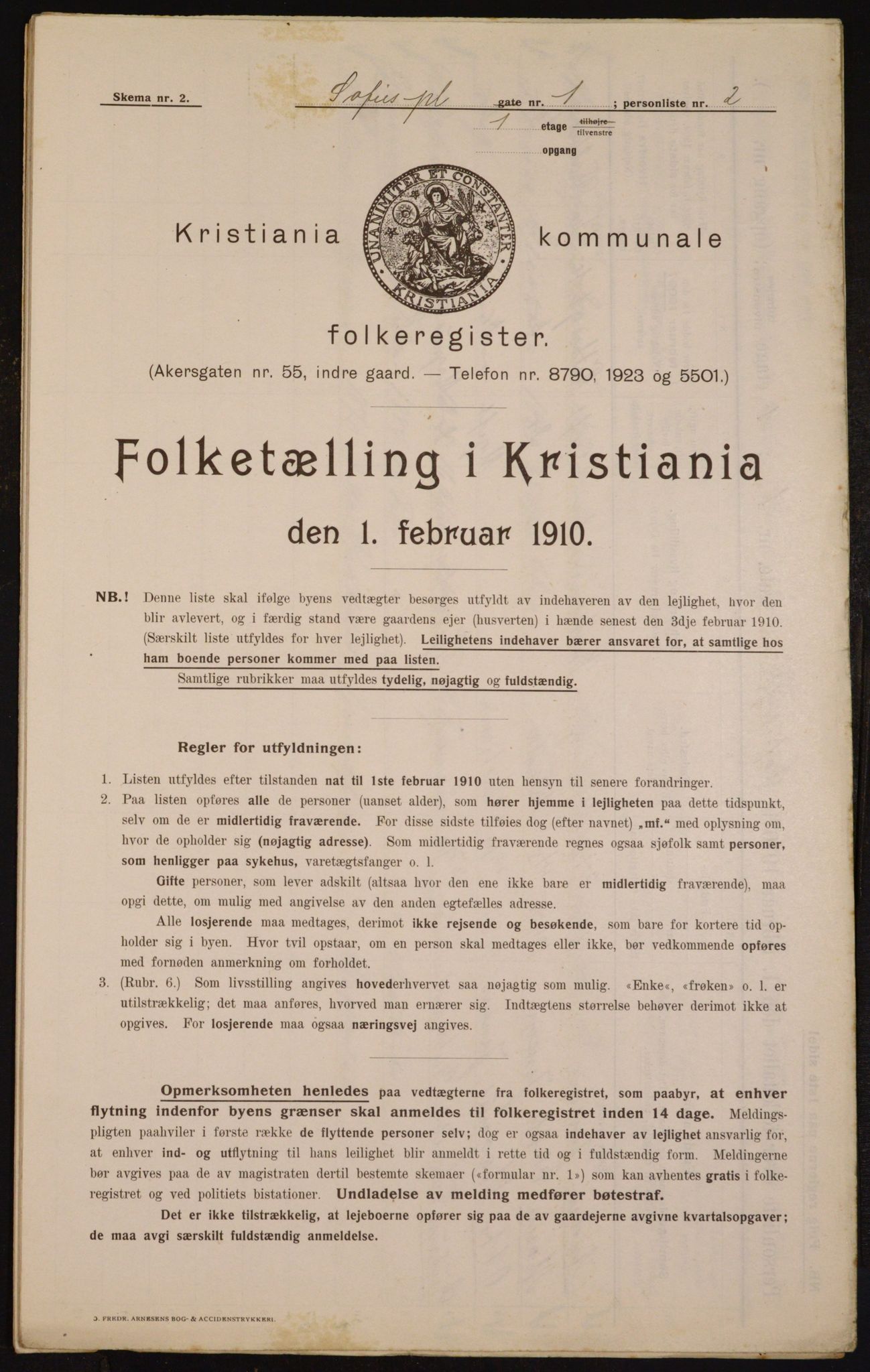 OBA, Municipal Census 1910 for Kristiania, 1910, p. 94675