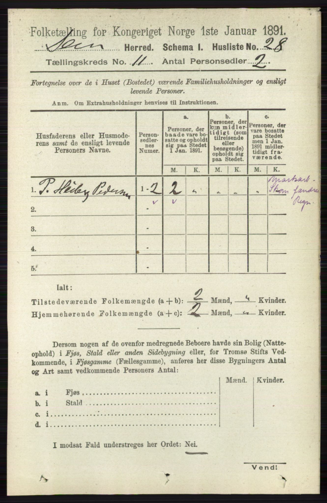 RA, 1891 census for 0721 Sem, 1891, p. 5344