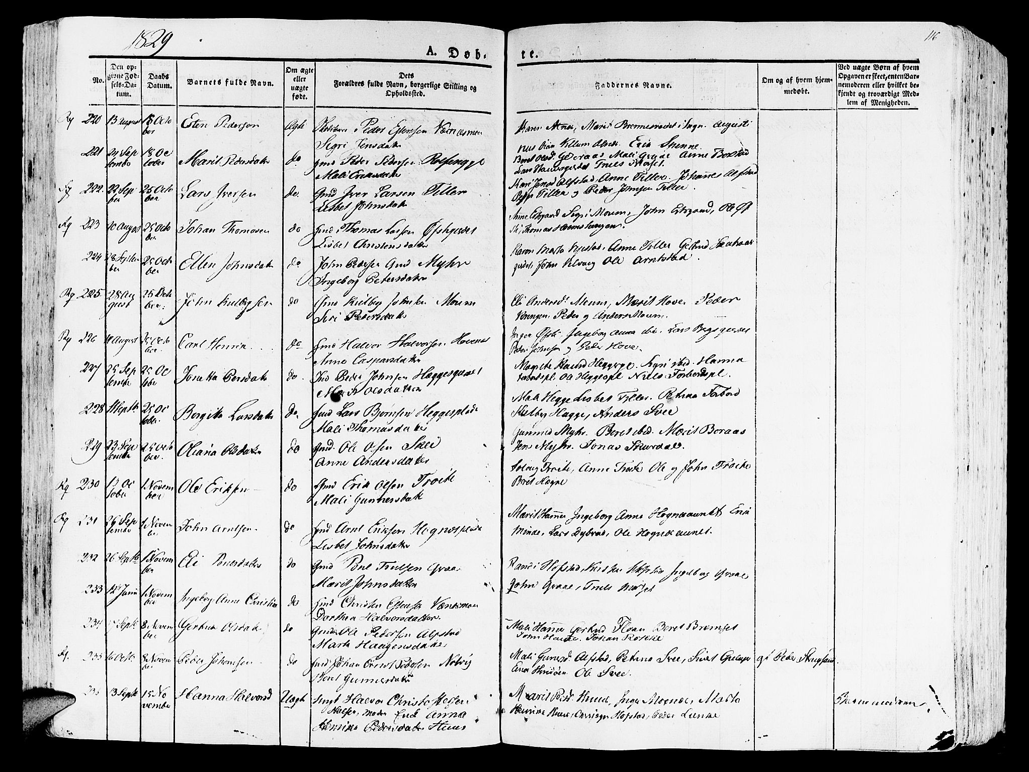 Ministerialprotokoller, klokkerbøker og fødselsregistre - Nord-Trøndelag, SAT/A-1458/709/L0070: Parish register (official) no. 709A10, 1820-1832, p. 116