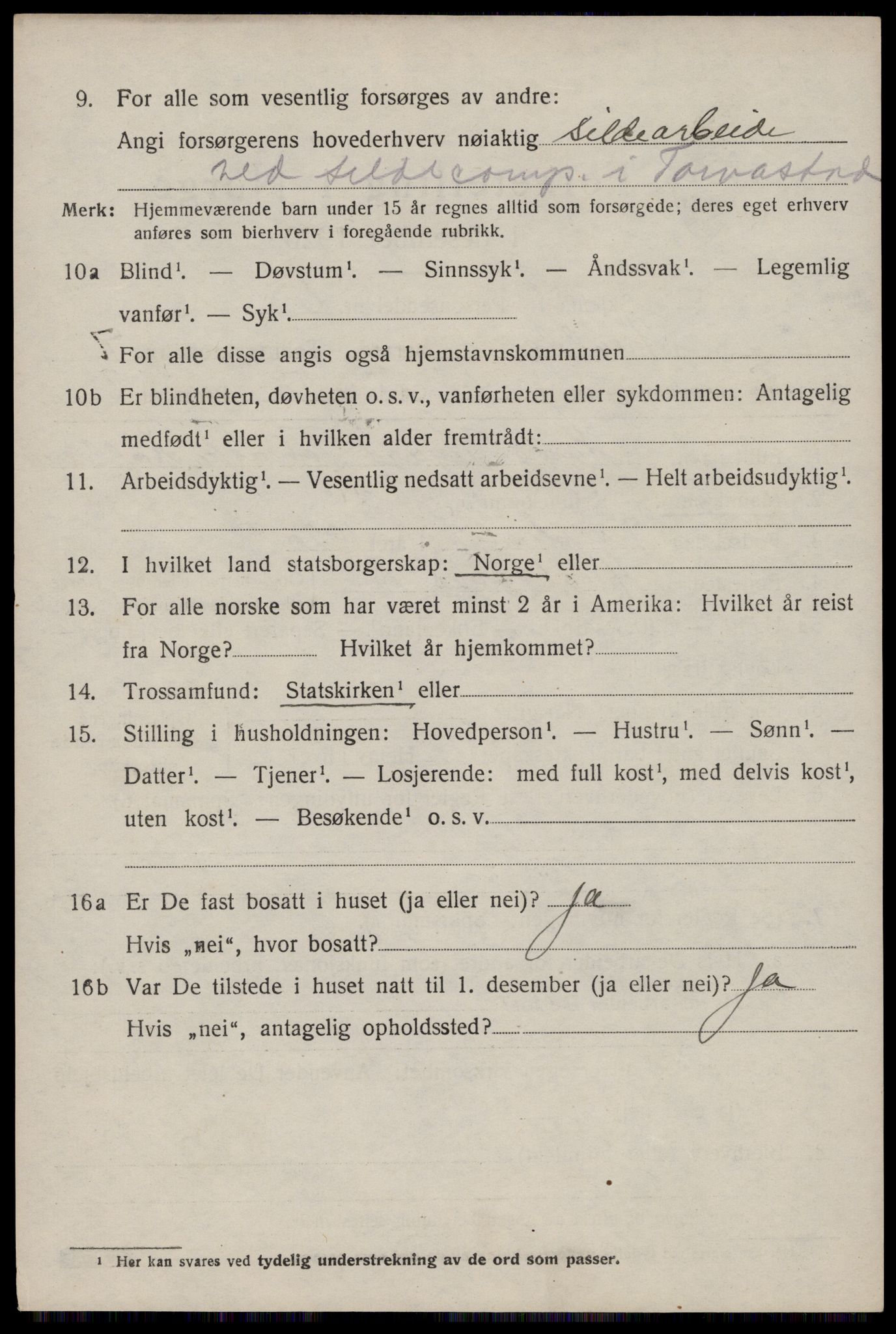 SAST, 1920 census for Avaldsnes, 1920, p. 6068