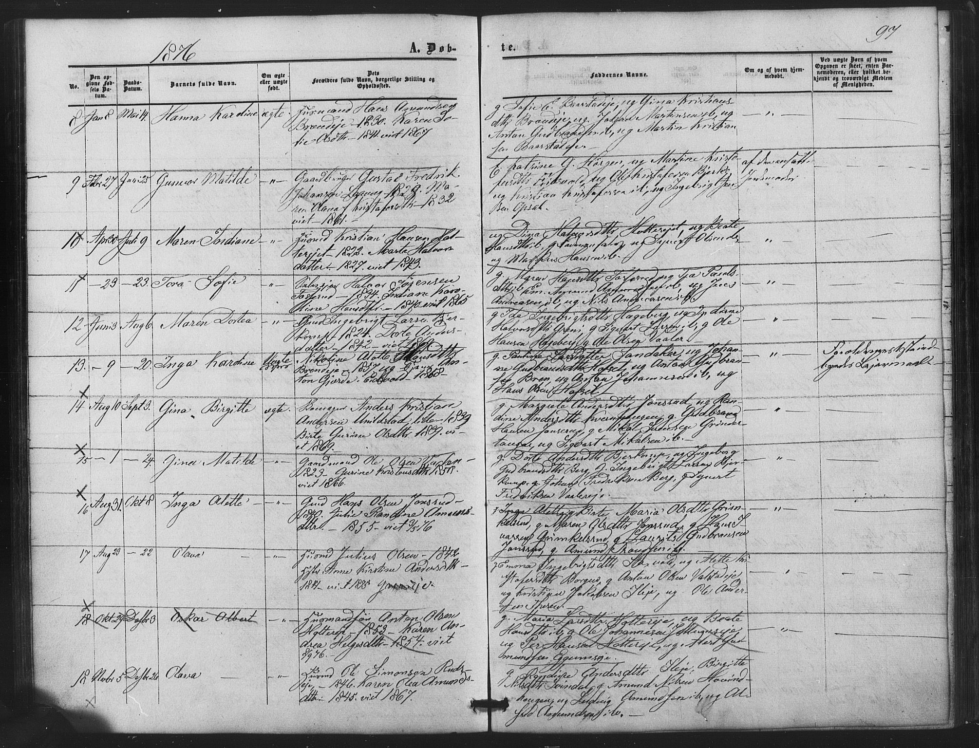 Nes prestekontor Kirkebøker, AV/SAO-A-10410/F/Fb/L0001: Parish register (official) no. II 1, 1859-1882, p. 97