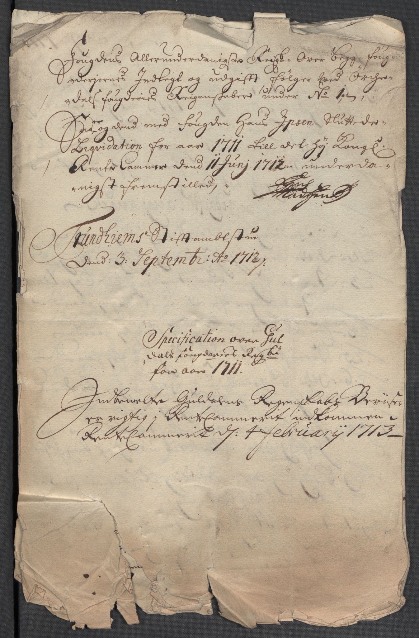 Rentekammeret inntil 1814, Reviderte regnskaper, Fogderegnskap, AV/RA-EA-4092/R60/L3962: Fogderegnskap Orkdal og Gauldal, 1711, p. 359