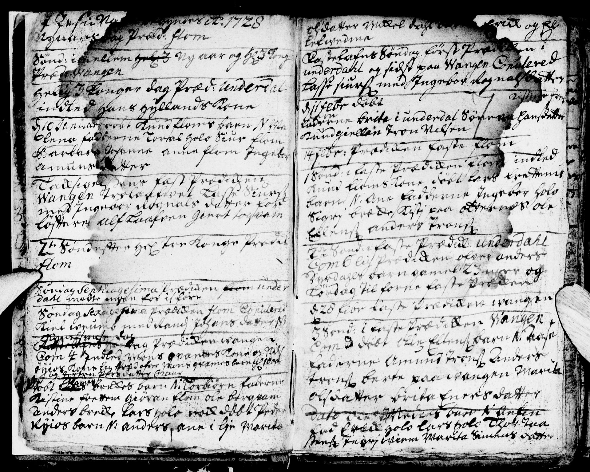 Aurland sokneprestembete, SAB/A-99937/H/Ha/Haa/L0002: Parish register (official) no. A 2, 1726-1734, p. 7