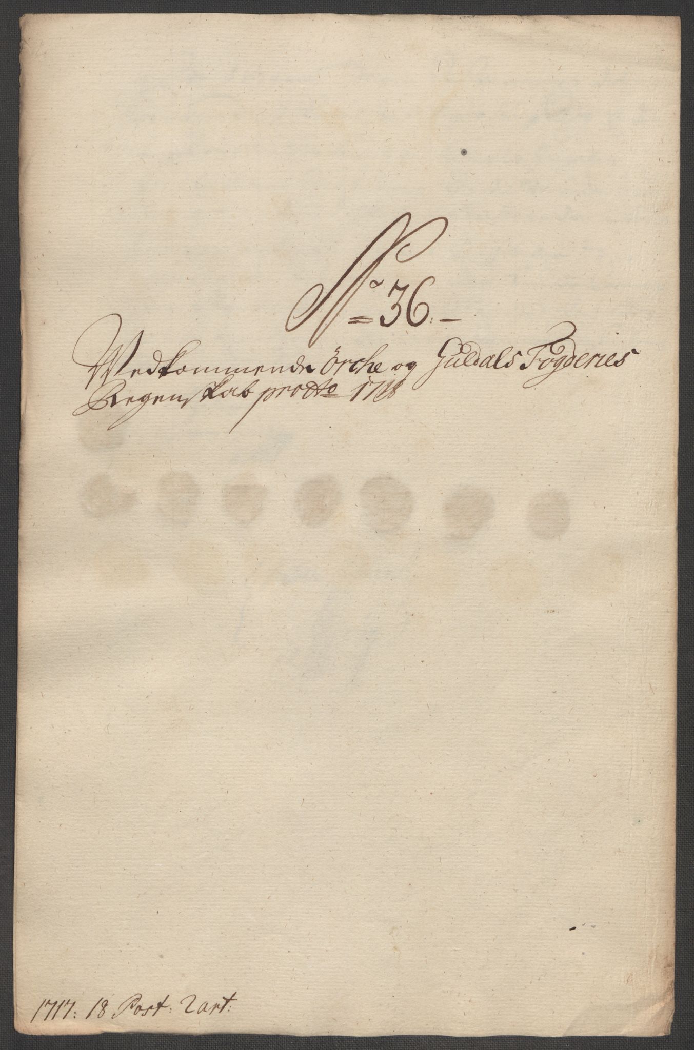 Rentekammeret inntil 1814, Reviderte regnskaper, Fogderegnskap, AV/RA-EA-4092/R60/L3971: Fogderegnskap Orkdal og Gauldal, 1718, p. 264