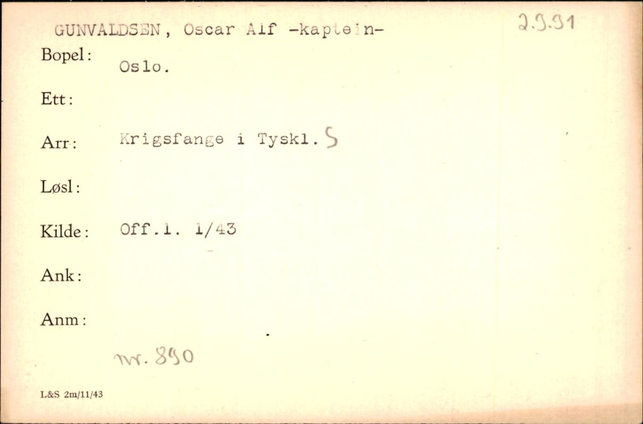 Forsvaret, Forsvarets krigshistoriske avdeling, AV/RA-RAFA-2017/Y/Yf/L0200: II-C-11-2102  -  Norske krigsfanger i Tyskland, 1940-1945, p. 340