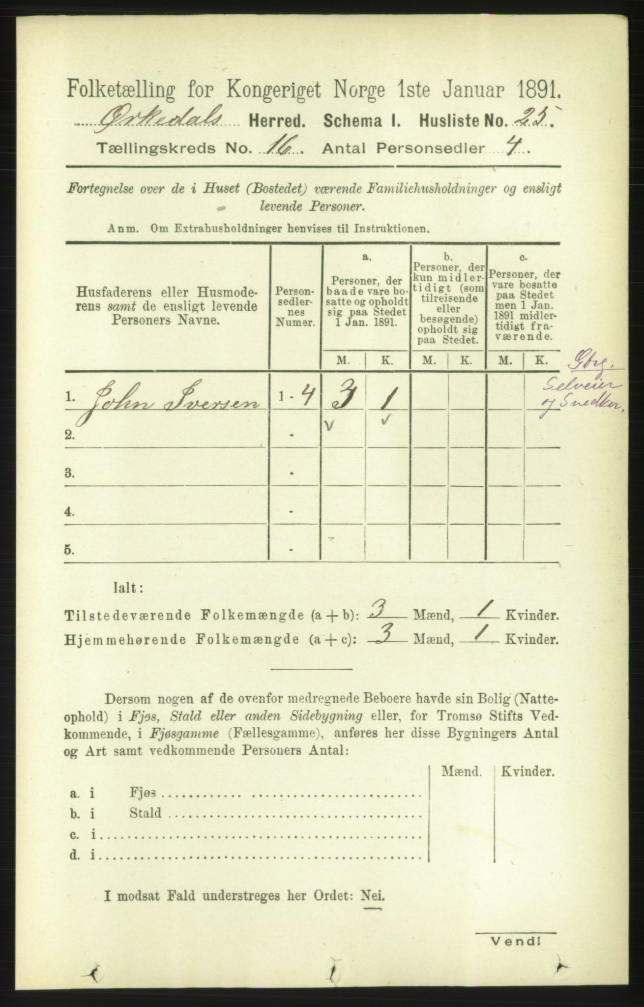 RA, 1891 census for 1638 Orkdal, 1891, p. 7142