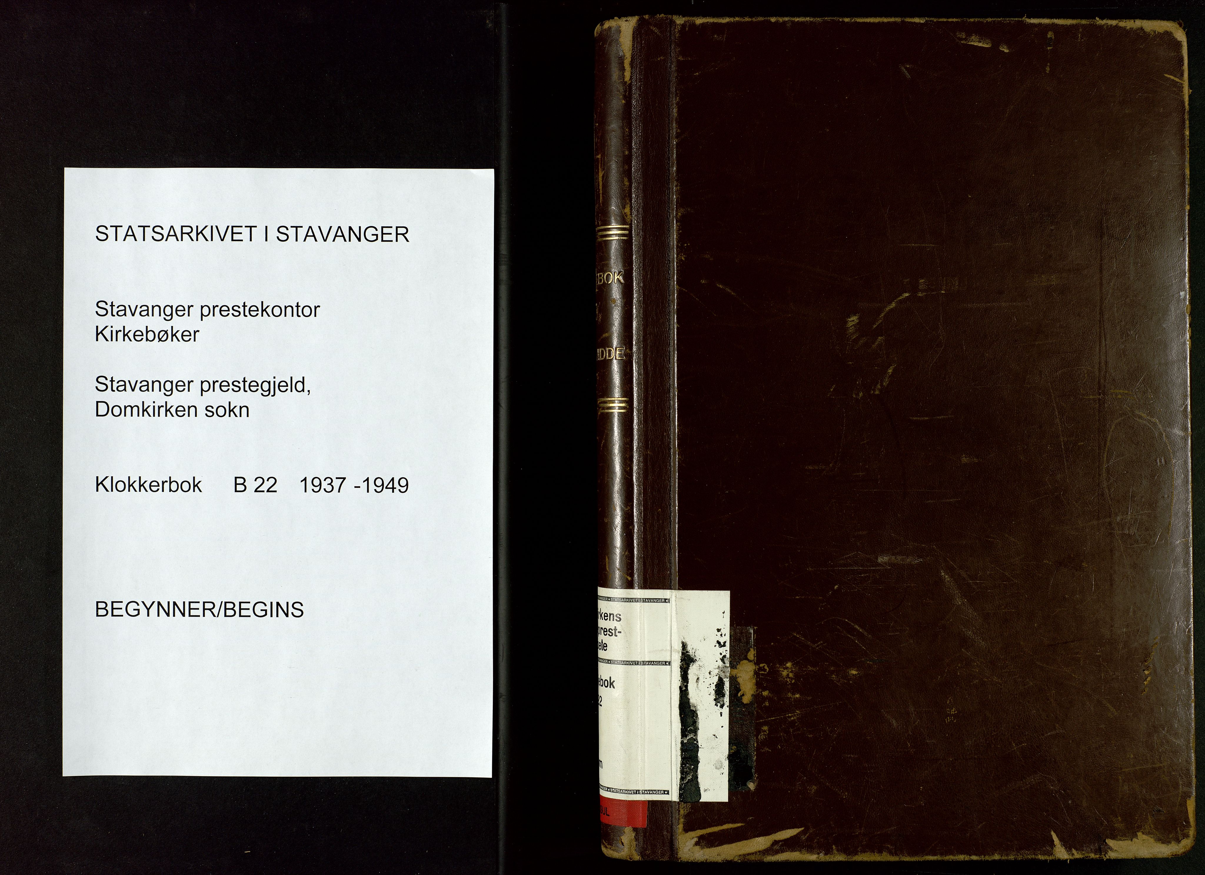 Domkirken sokneprestkontor, SAST/A-101812/001/30/30BB/L0022: Parish register (copy) no. B 22, 1937-1949