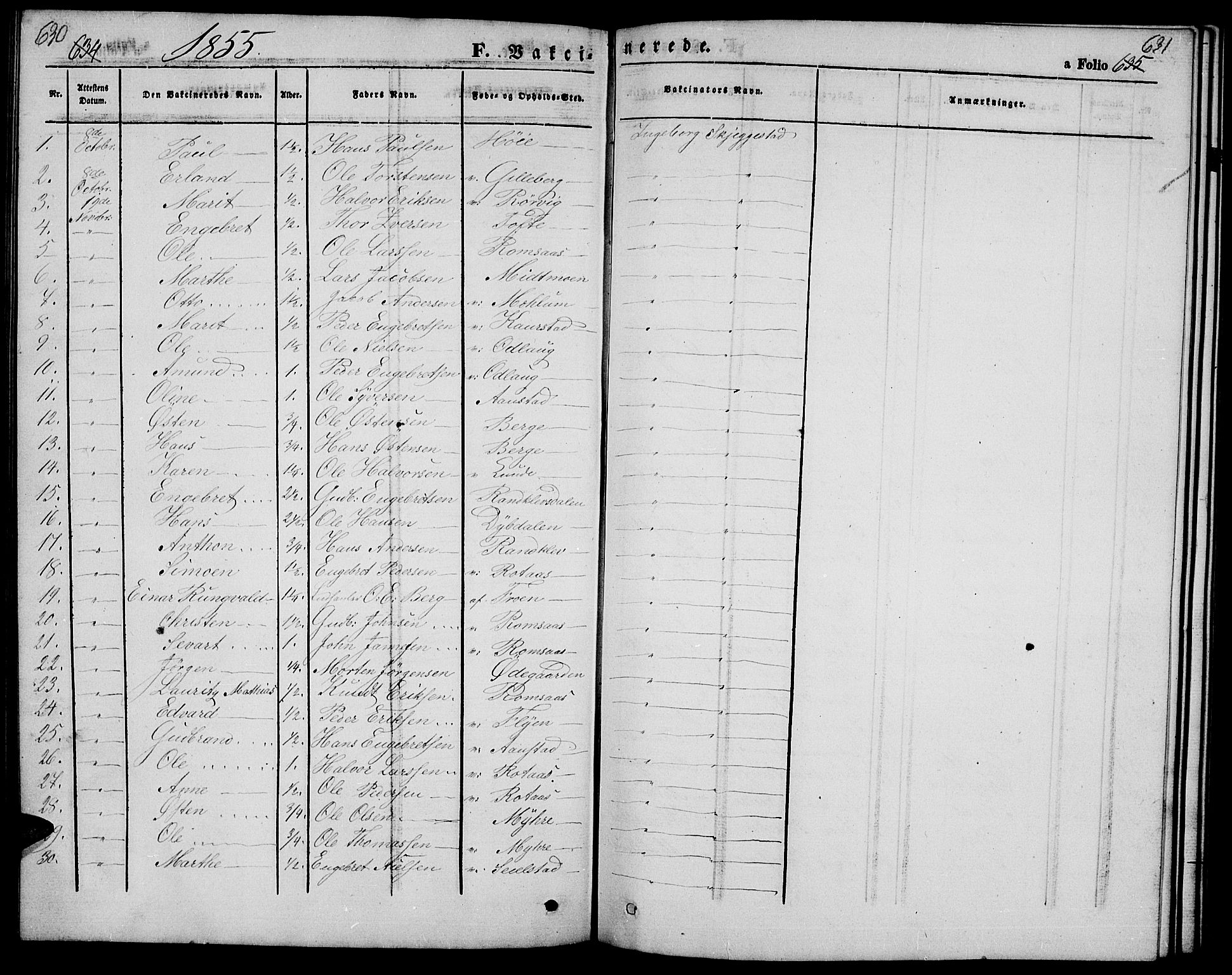 Ringebu prestekontor, SAH/PREST-082/H/Ha/Hab/L0003: Parish register (copy) no. 3, 1854-1866, p. 630-631