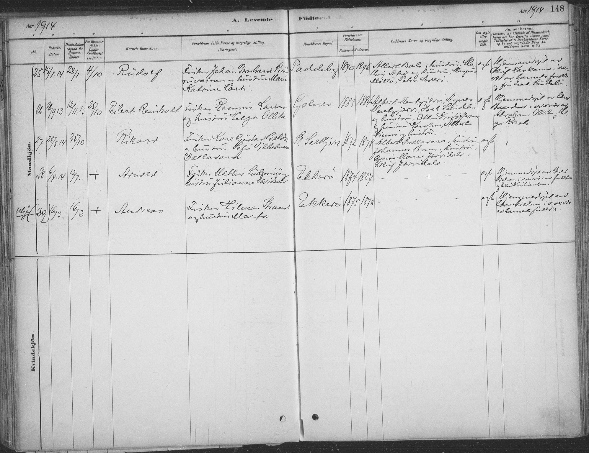 Vadsø sokneprestkontor, SATØ/S-1325/H/Ha/L0009kirke: Parish register (official) no. 9, 1881-1917, p. 148