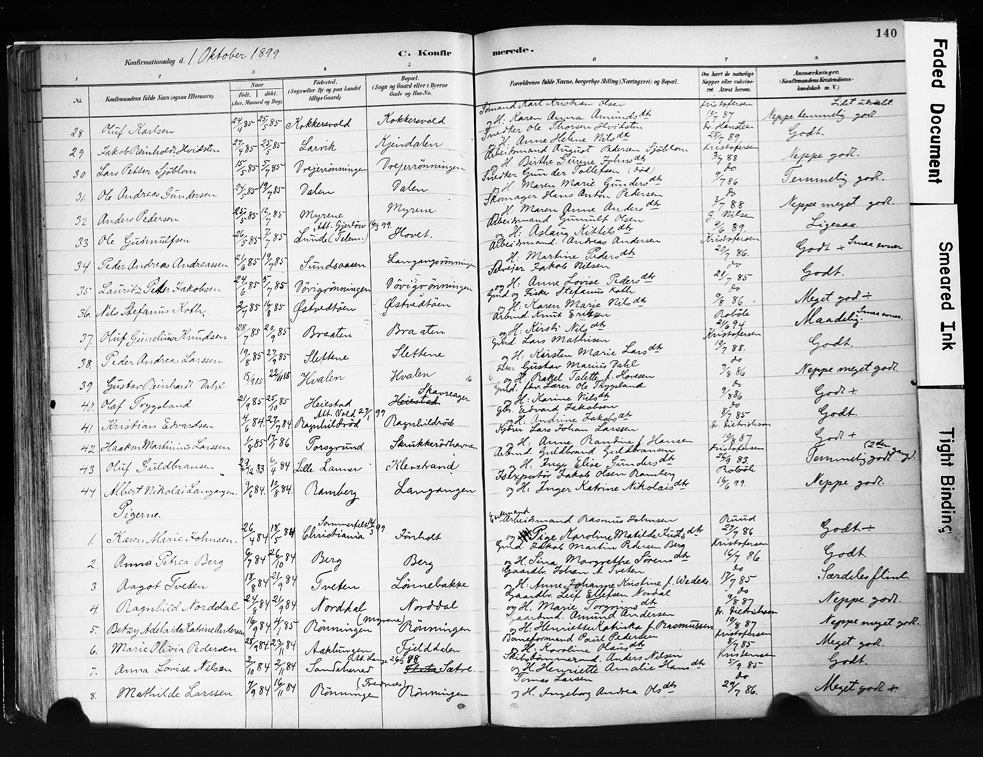 Eidanger kirkebøker, SAKO/A-261/F/Fa/L0012: Parish register (official) no. 12, 1879-1900, p. 140