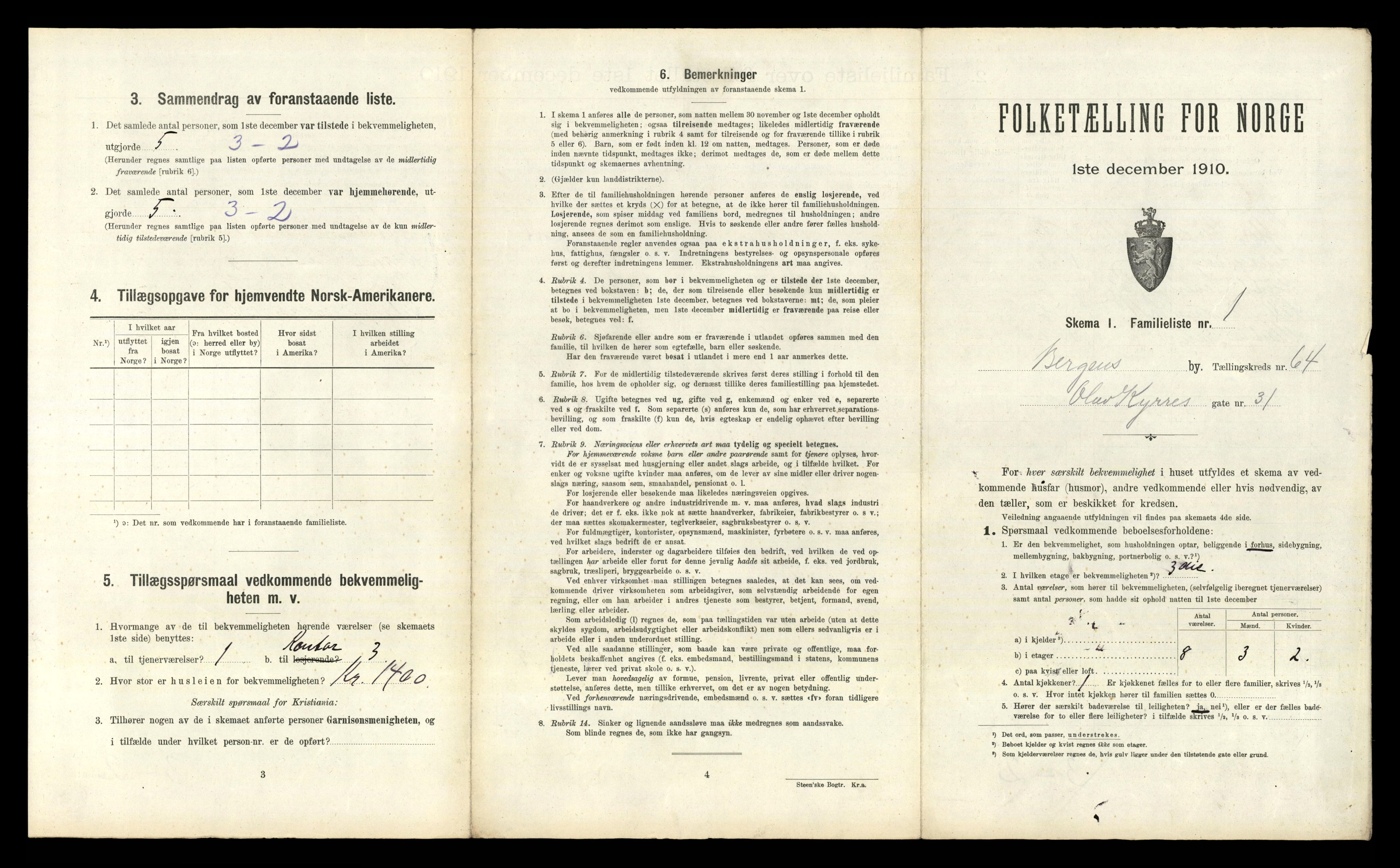 RA, 1910 census for Bergen, 1910, p. 22223