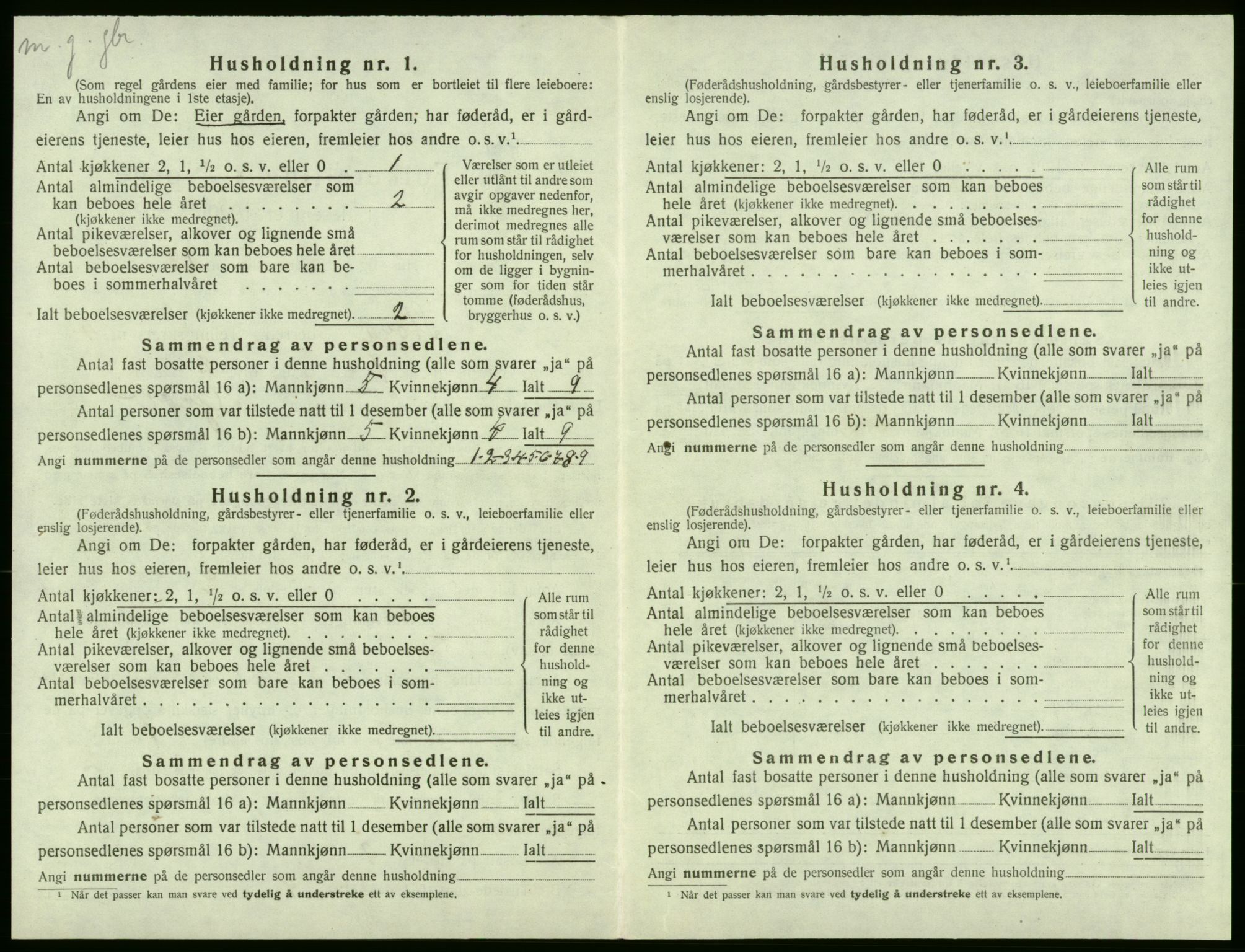 SAB, 1920 census for Stord, 1920, p. 169