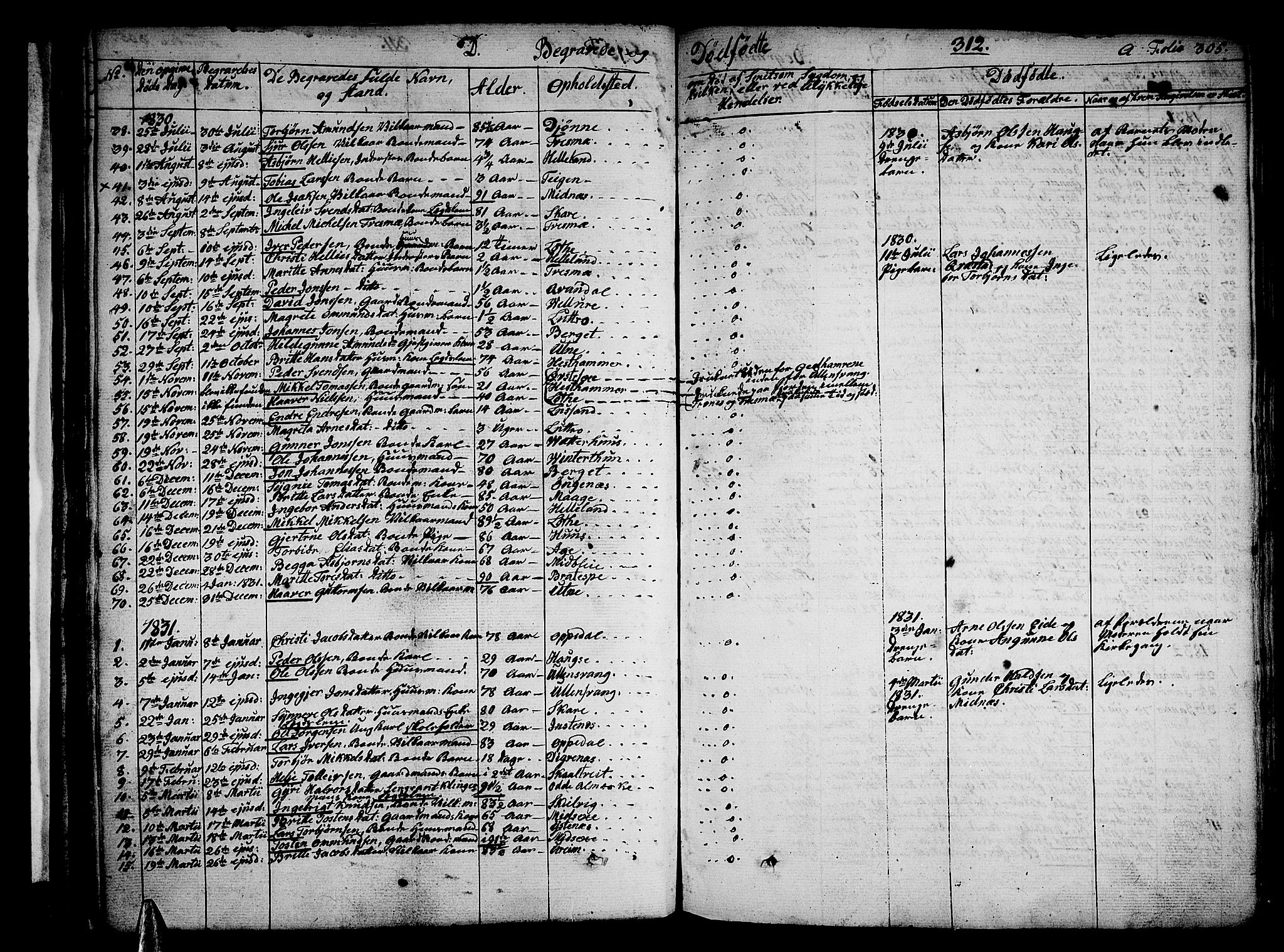 Ullensvang sokneprestembete, AV/SAB-A-78701/H/Haa: Parish register (official) no. A 10, 1825-1853, p. 312