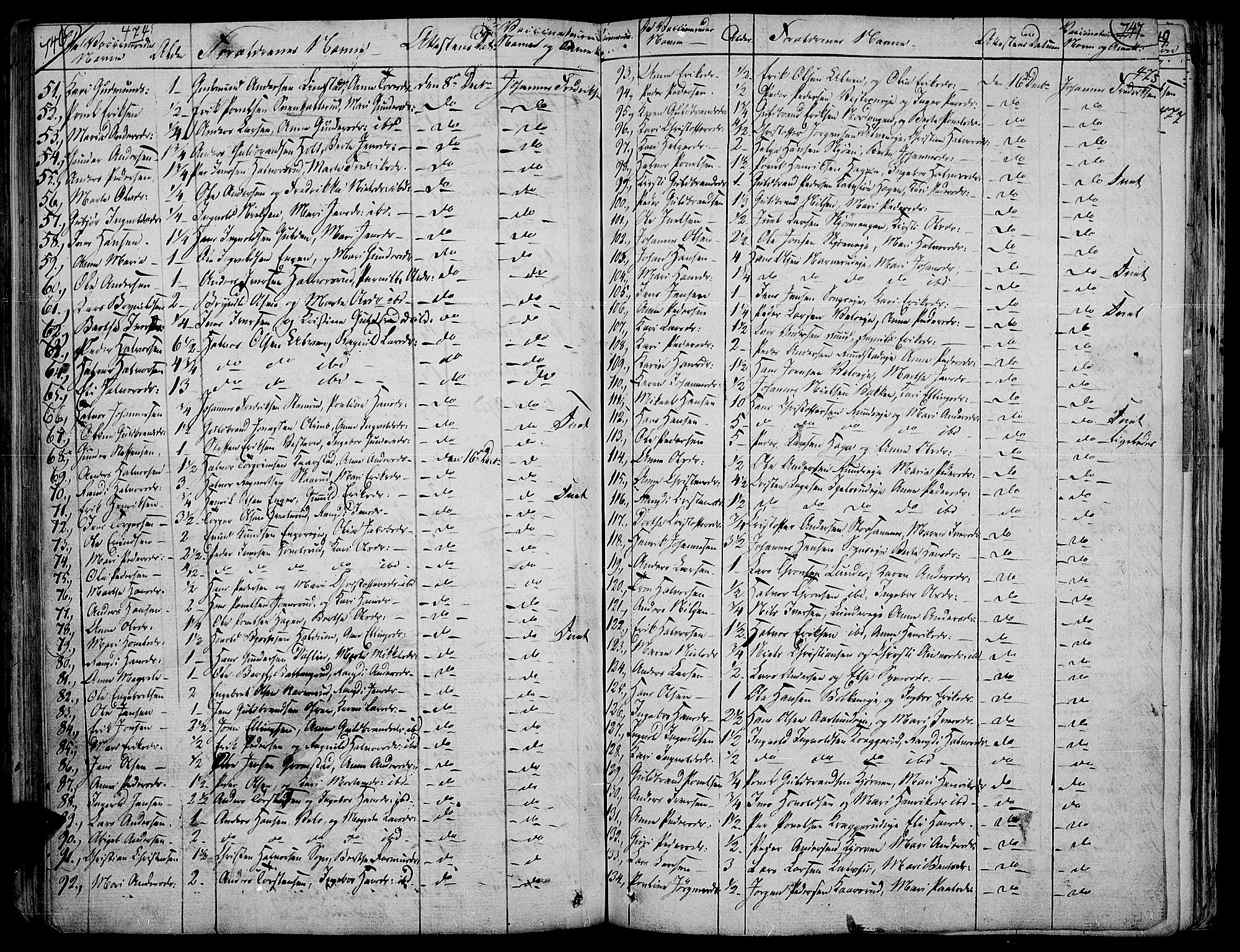 Jevnaker prestekontor, SAH/PREST-116/H/Ha/Haa/L0004: Parish register (official) no. 4, 1800-1861, p. 474-475