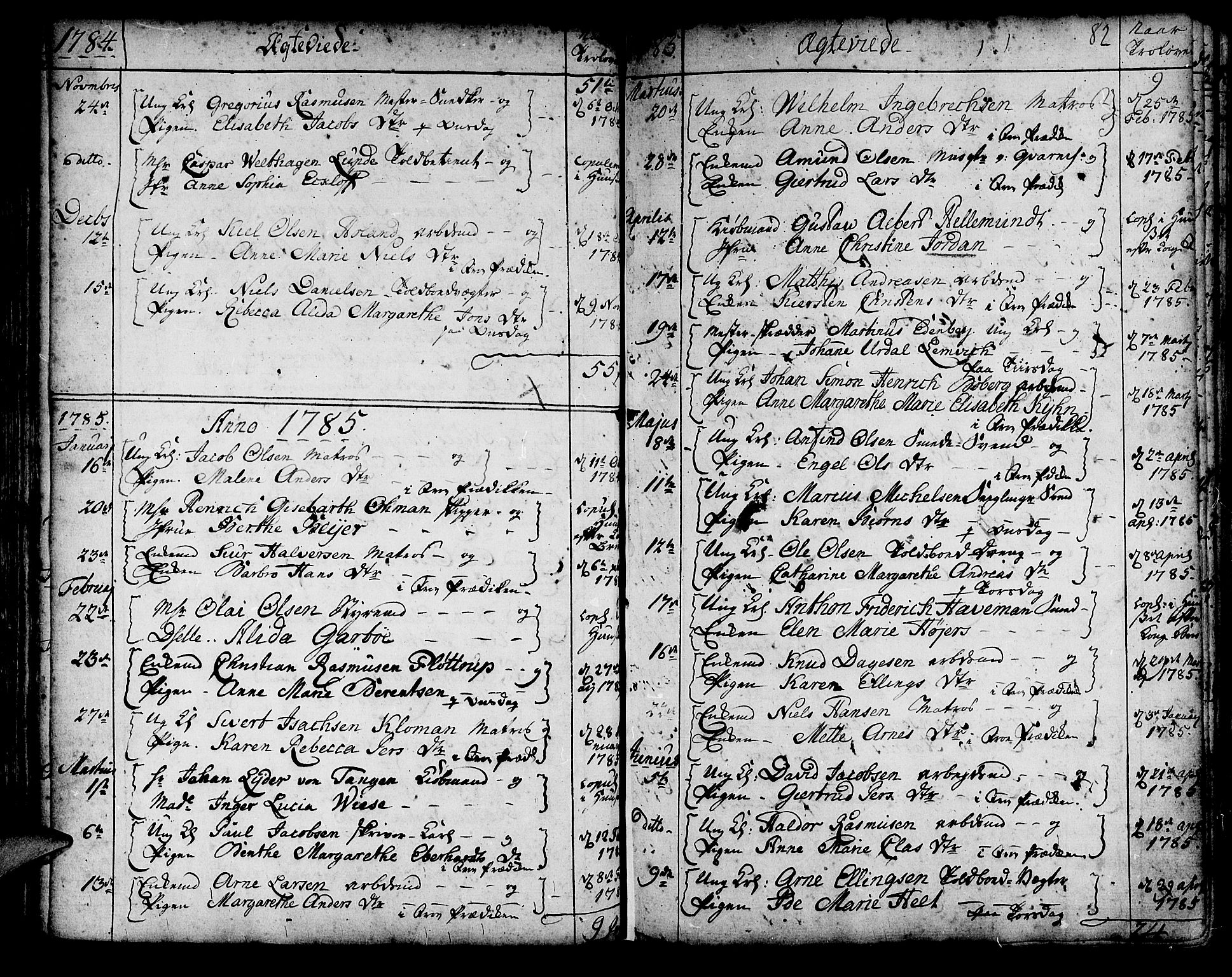 Korskirken sokneprestembete, SAB/A-76101/H/Haa/L0009: Parish register (official) no. A 9, 1743-1861, p. 82