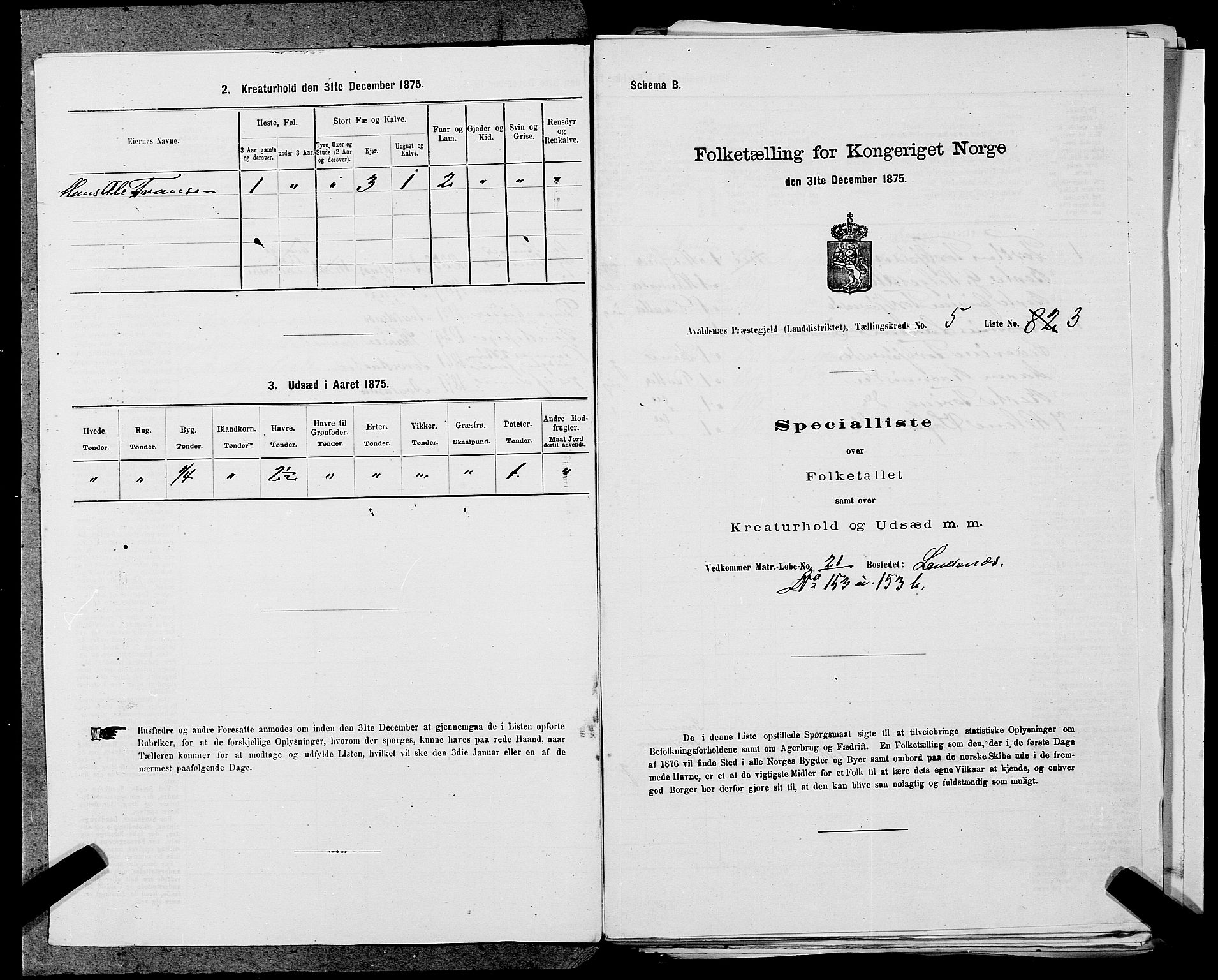 SAST, 1875 census for 1147L Avaldsnes/Avaldsnes og Kopervik, 1875, p. 667