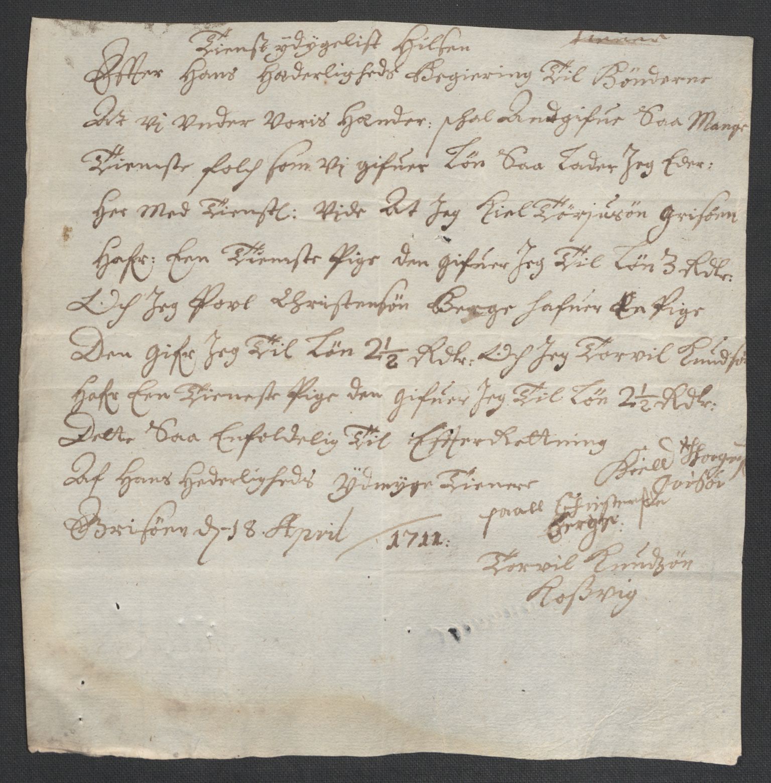 Rentekammeret inntil 1814, Reviderte regnskaper, Fogderegnskap, AV/RA-EA-4092/R39/L2319: Fogderegnskap Nedenes, 1710-1711, p. 481