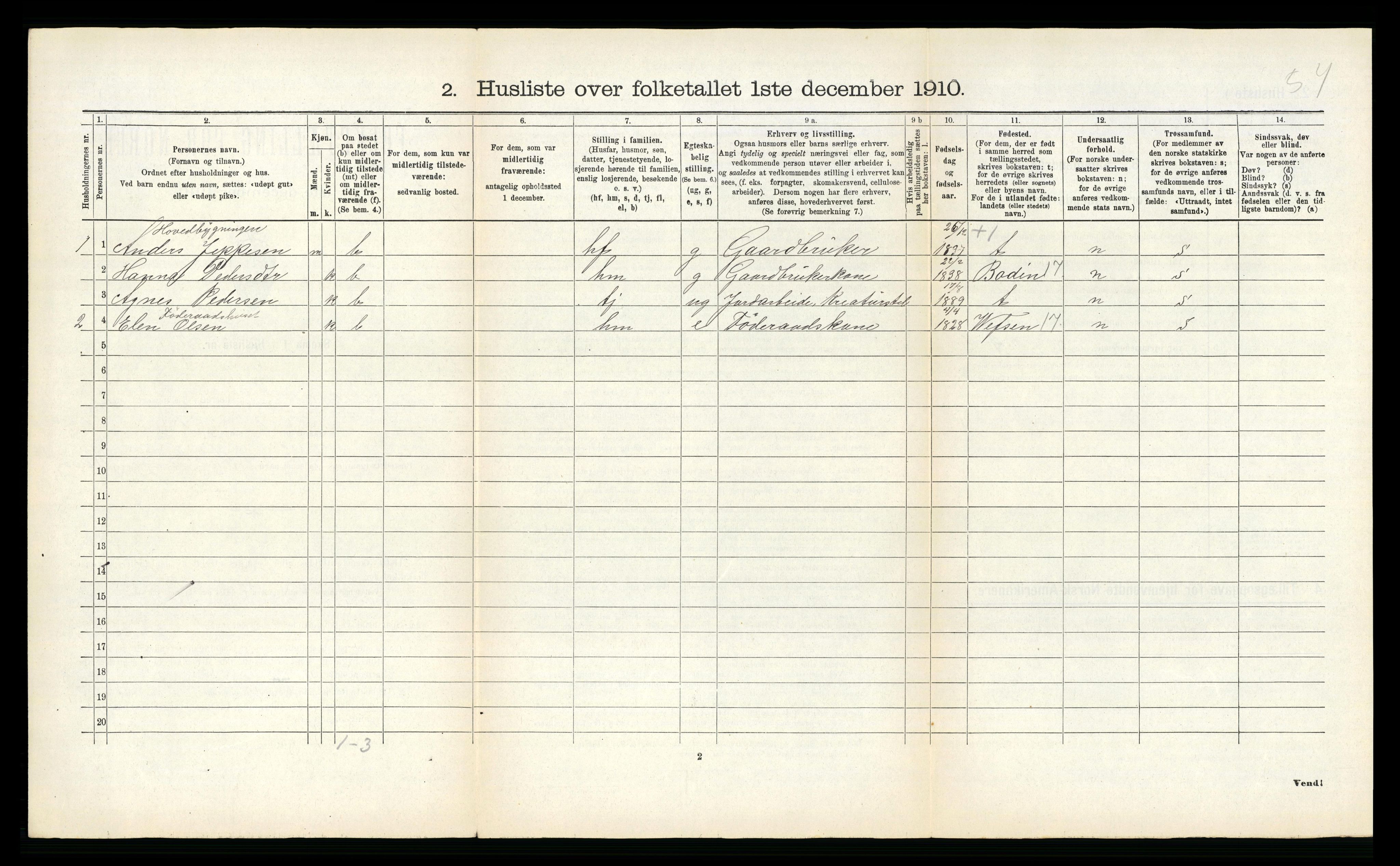 RA, 1910 census for Træna, 1910, p. 40