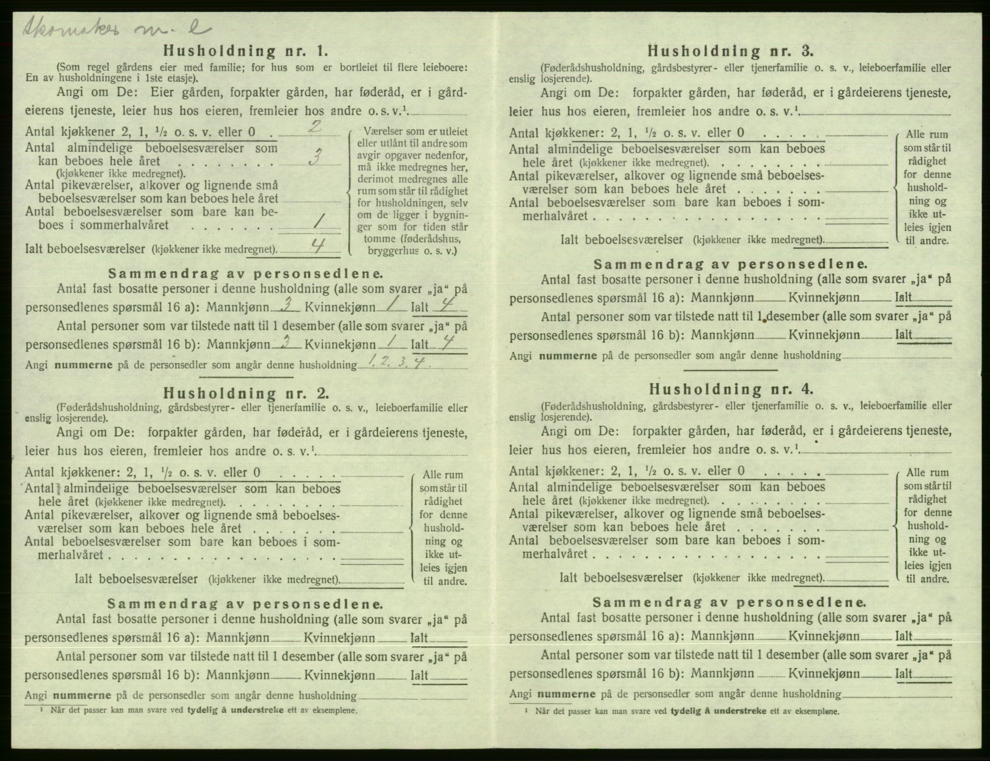 SAB, 1920 census for Evanger, 1920, p. 632