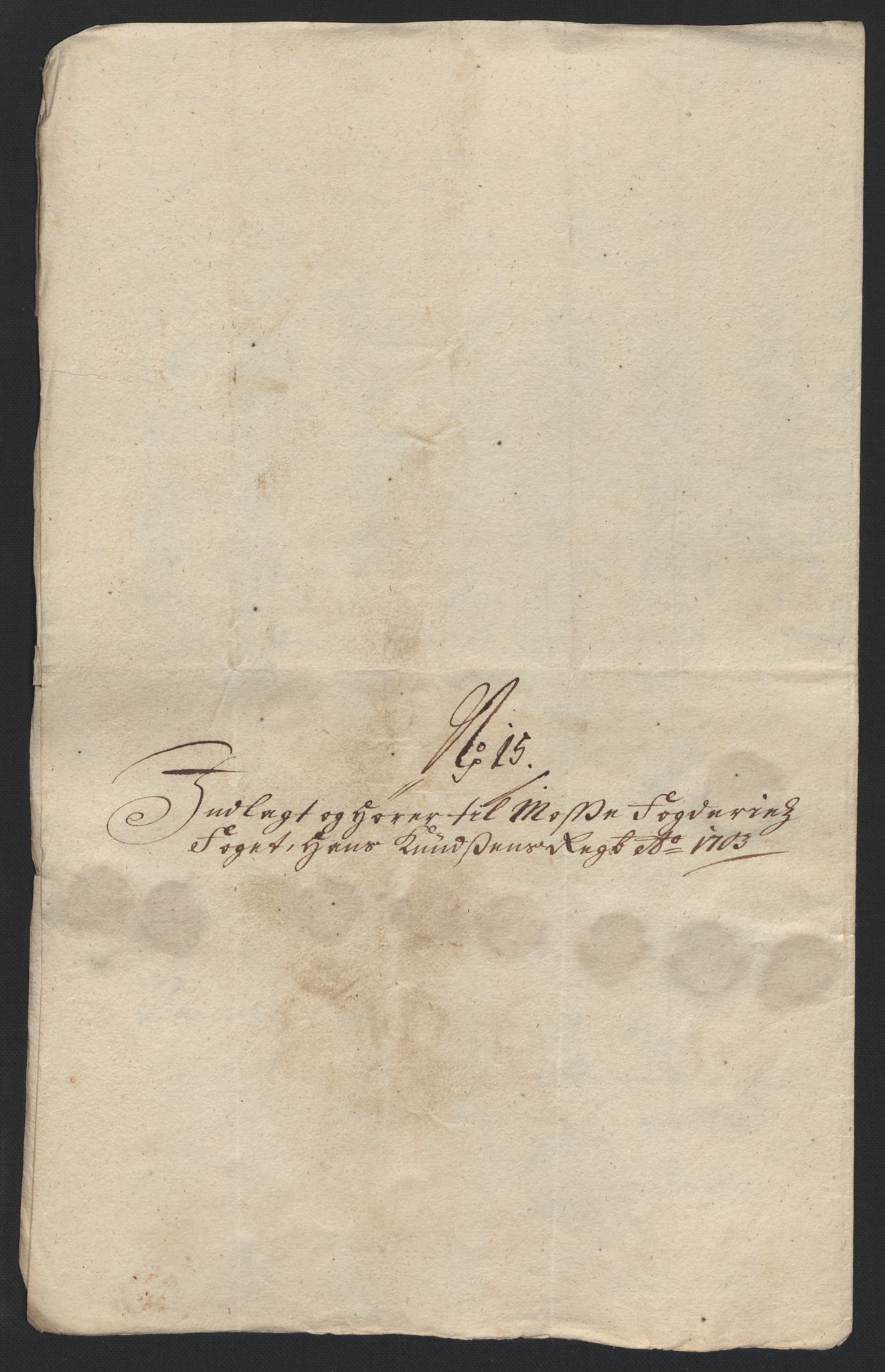 Rentekammeret inntil 1814, Reviderte regnskaper, Fogderegnskap, AV/RA-EA-4092/R04/L0132: Fogderegnskap Moss, Onsøy, Tune, Veme og Åbygge, 1703-1704, p. 166