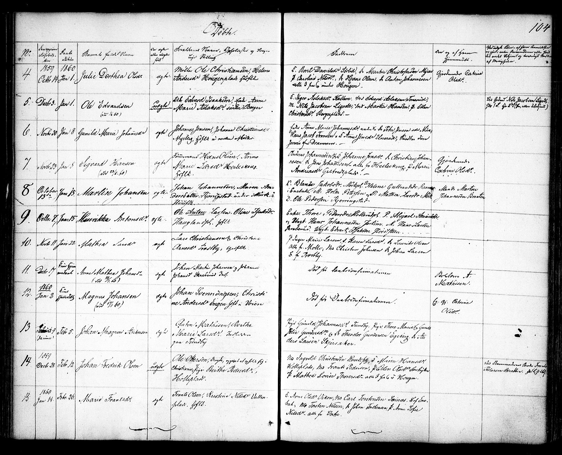 Spydeberg prestekontor Kirkebøker, SAO/A-10924/F/Fa/L0005: Parish register (official) no. I 5, 1842-1862, p. 104