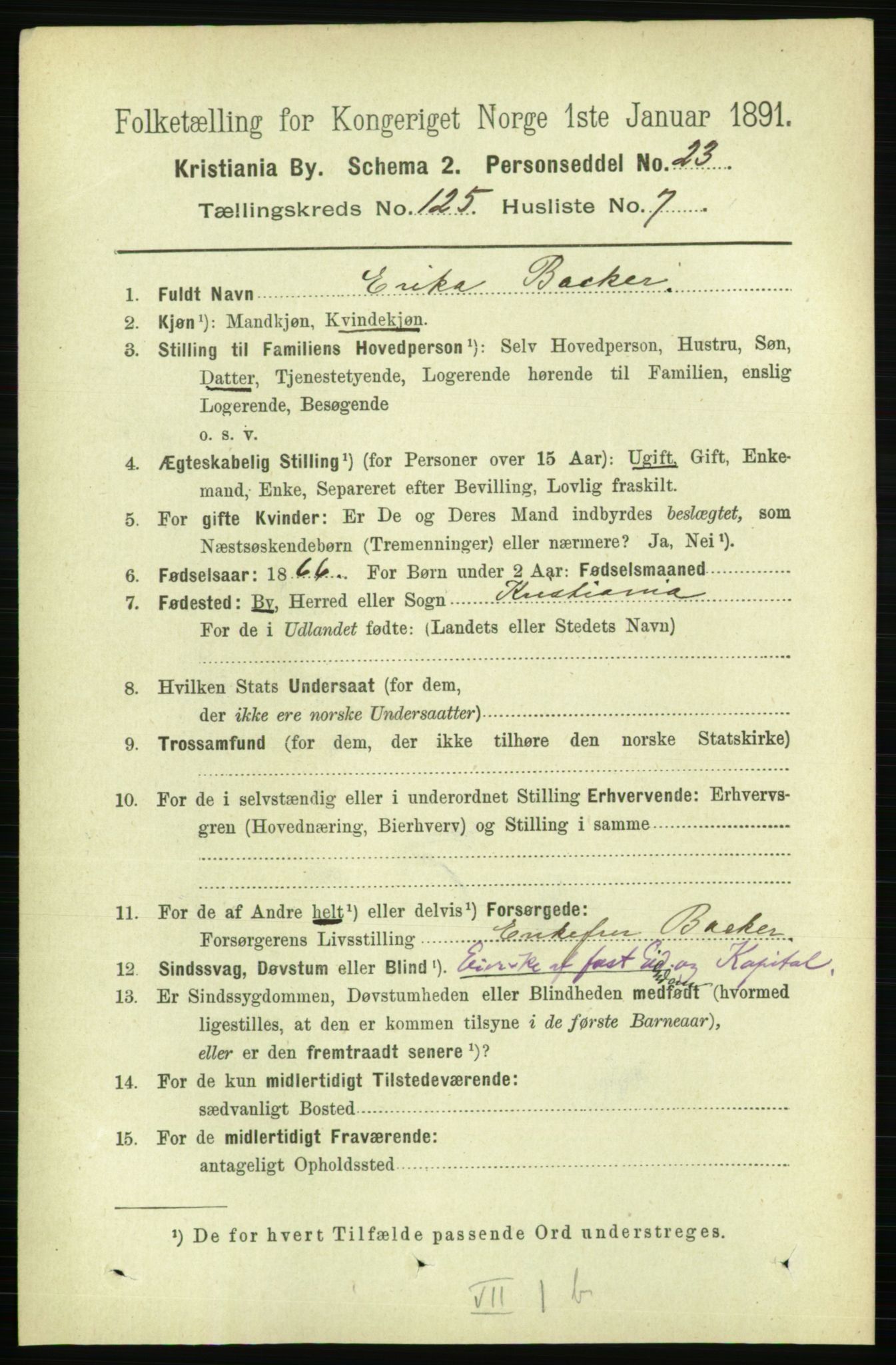 RA, 1891 census for 0301 Kristiania, 1891, p. 66953