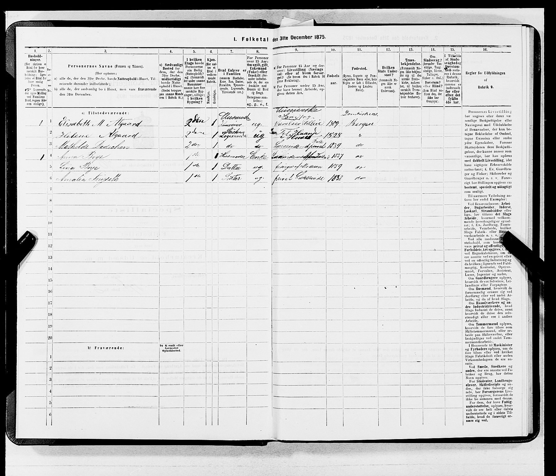 SAB, 1875 census for 1301 Bergen, 1875, p. 3753