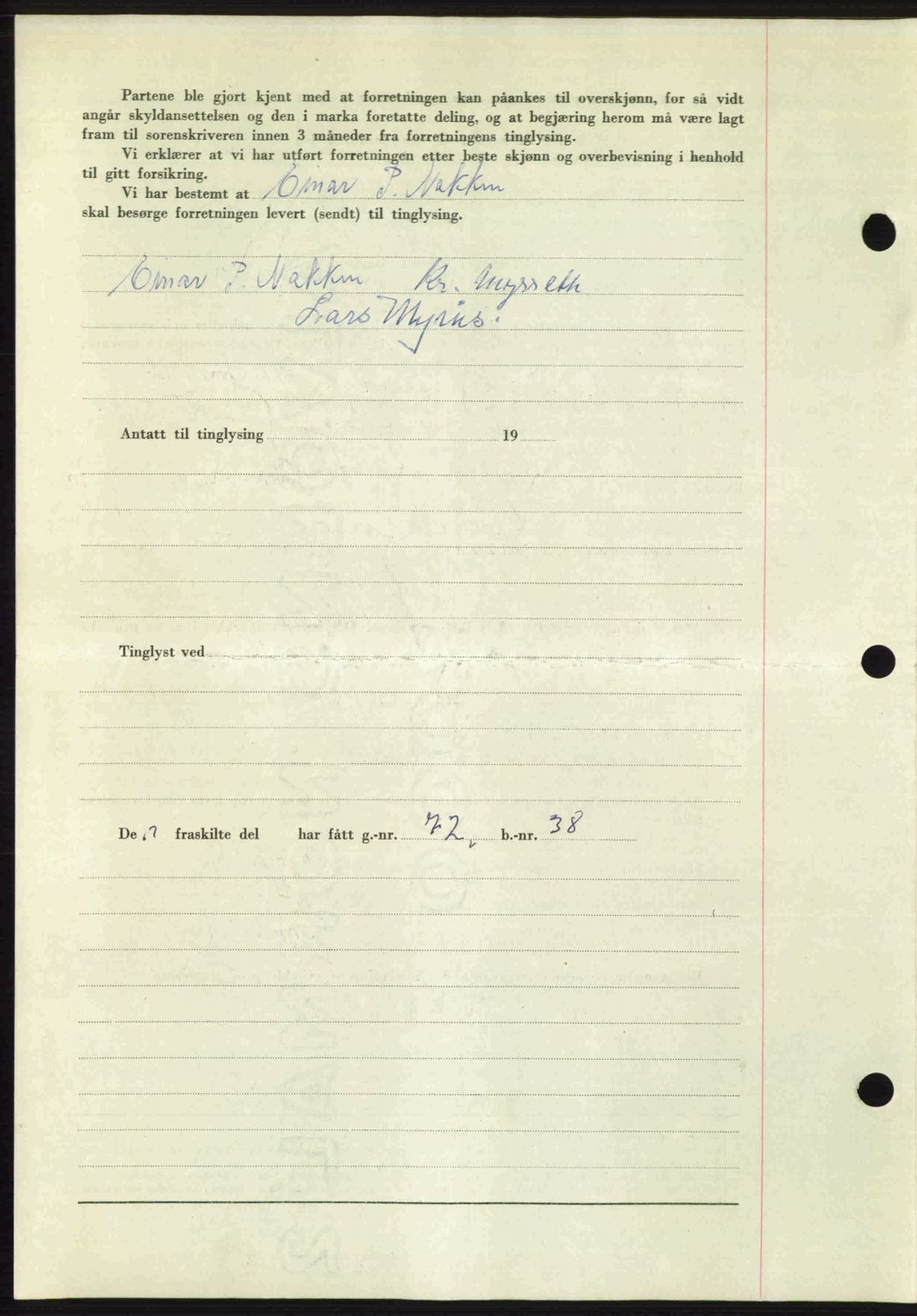 Romsdal sorenskriveri, AV/SAT-A-4149/1/2/2C: Mortgage book no. A30, 1949-1949, Diary no: : 1969/1949