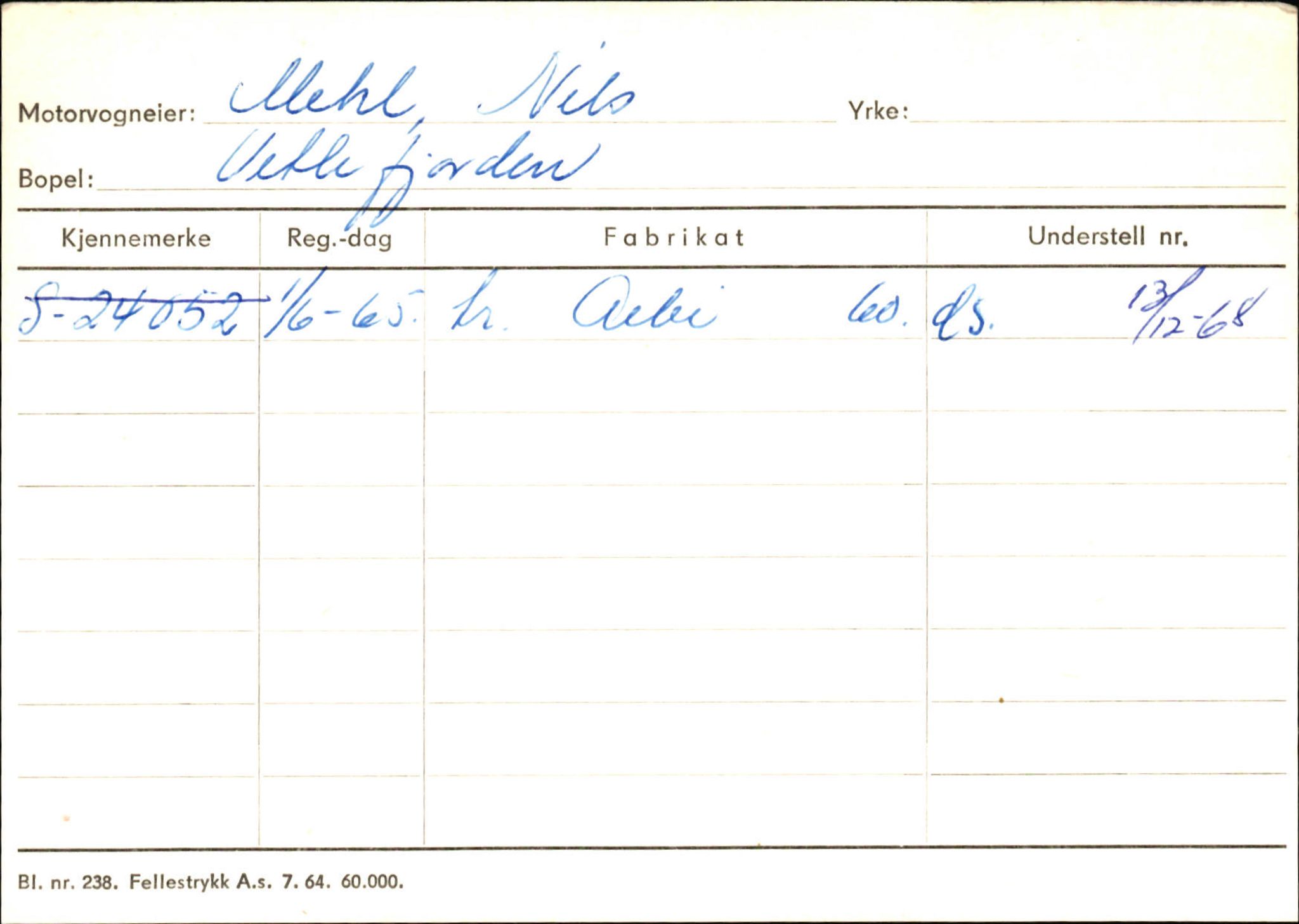 Statens vegvesen, Sogn og Fjordane vegkontor, AV/SAB-A-5301/4/F/L0132: Eigarregister Askvoll A-Å. Balestrand A-Å, 1945-1975, p. 2030