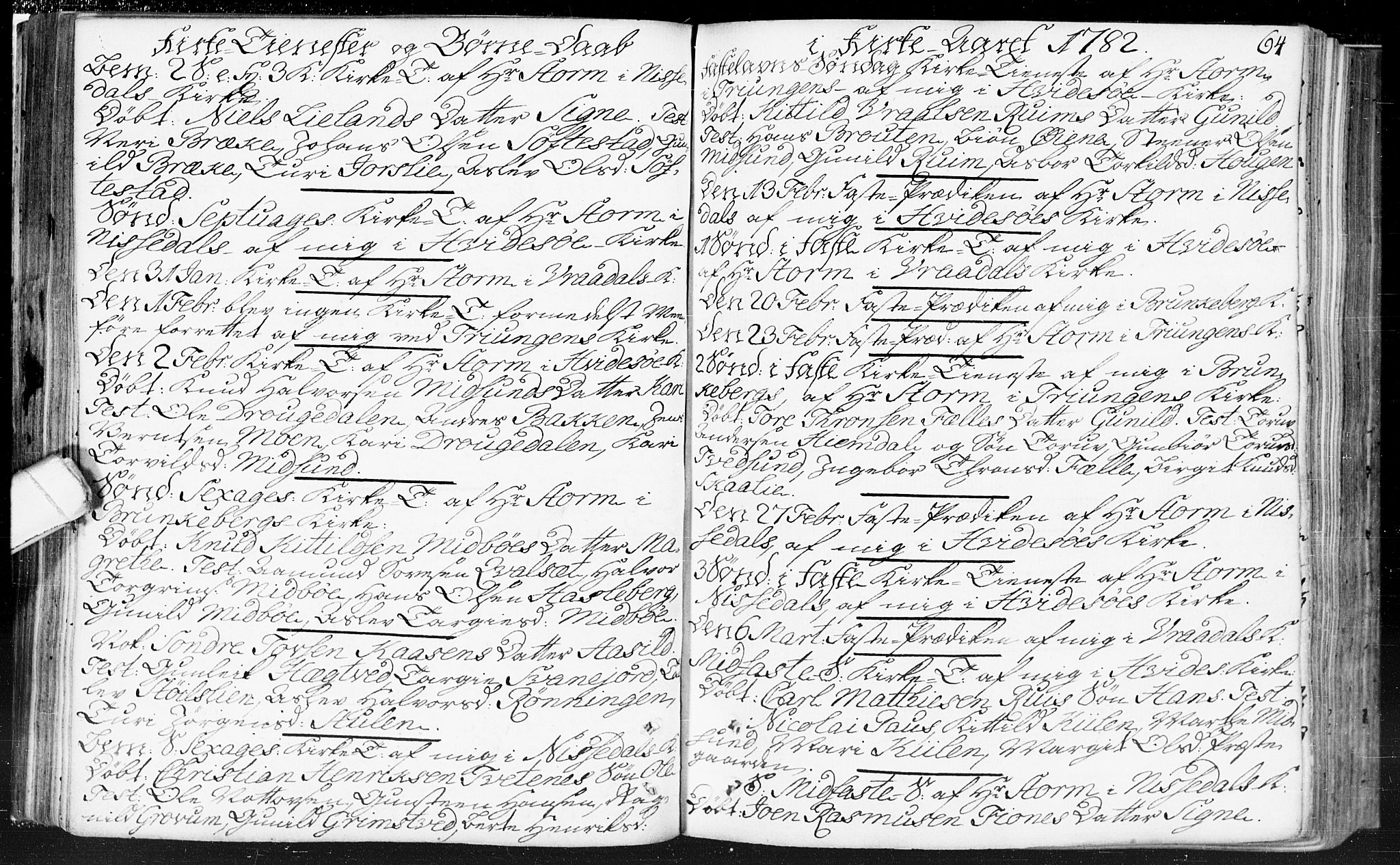 Kviteseid kirkebøker, SAKO/A-276/F/Fa/L0002: Parish register (official) no. I 2, 1773-1786, p. 64