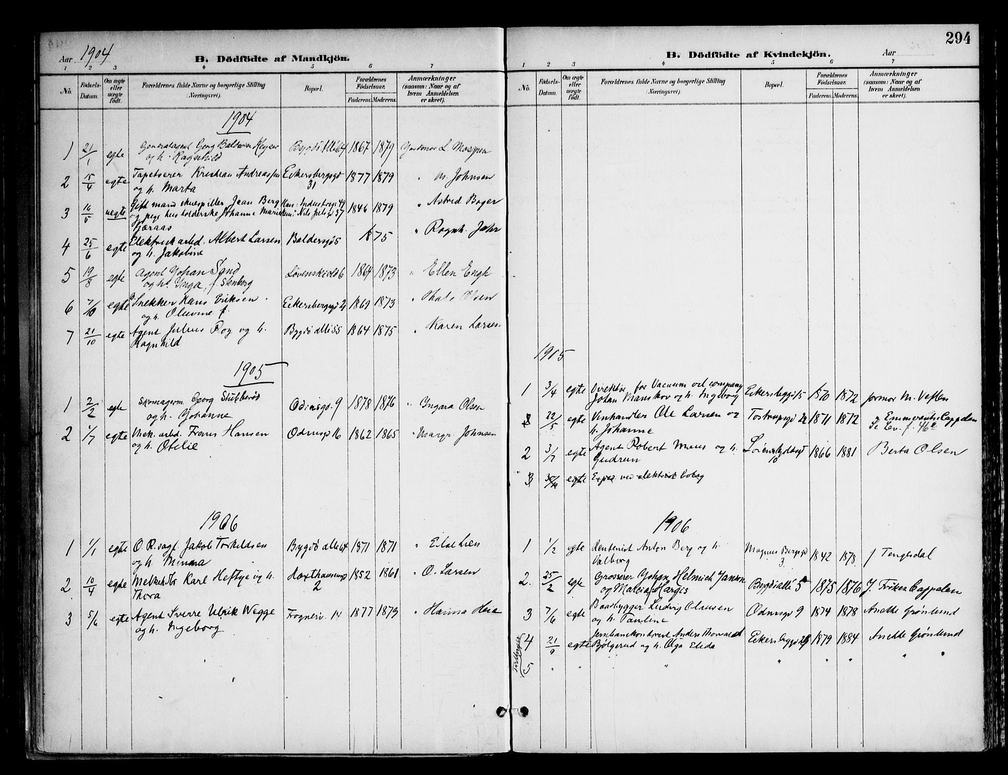 Frogner prestekontor Kirkebøker, SAO/A-10886/F/Fa/L0002: Parish register (official) no. 2, 1897-1917, p. 294