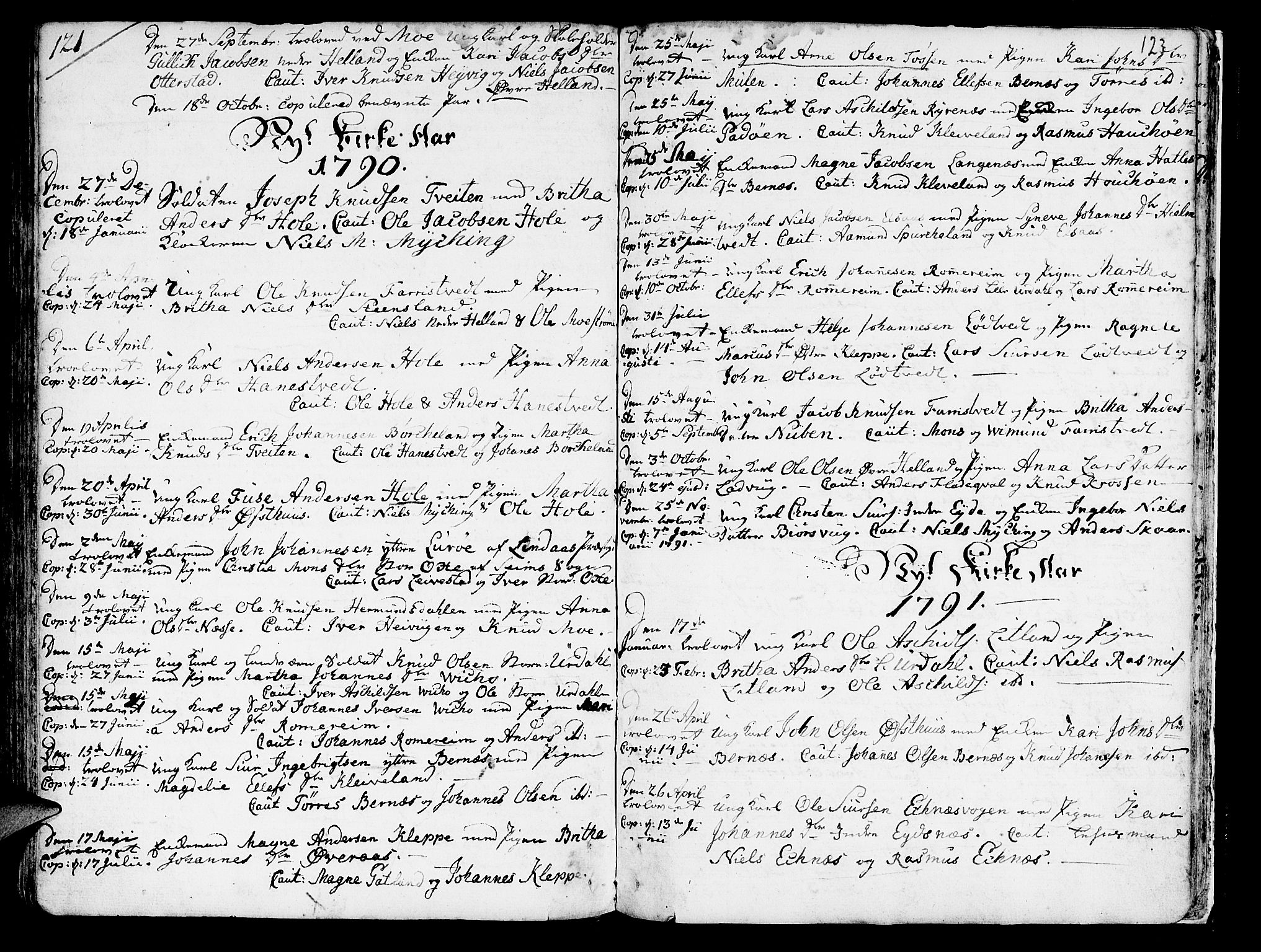 Hosanger sokneprestembete, SAB/A-75801/H/Haa: Parish register (official) no. A 2 /1, 1766-1793, p. 123