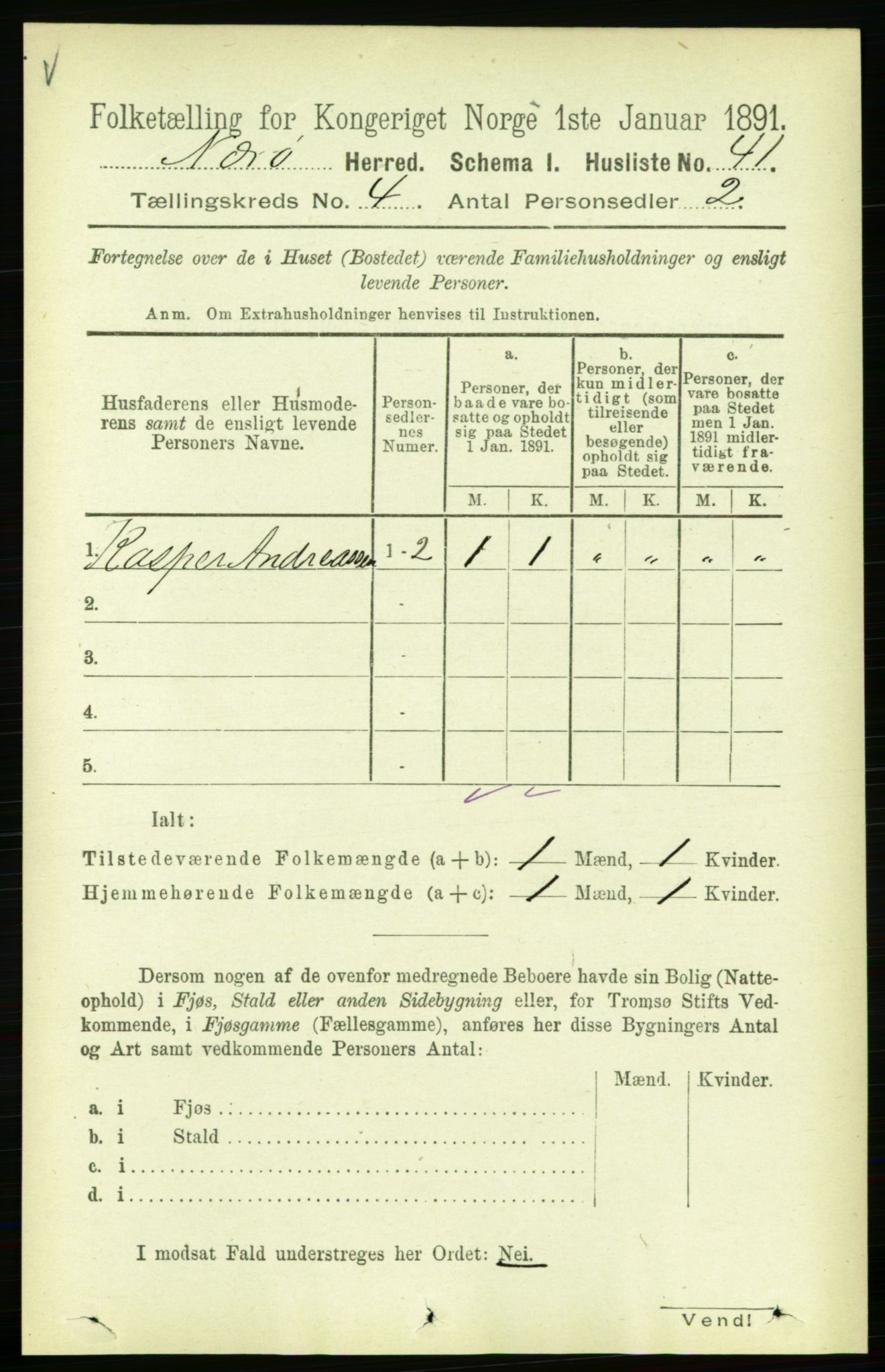 RA, 1891 census for 1751 Nærøy, 1891, p. 1822