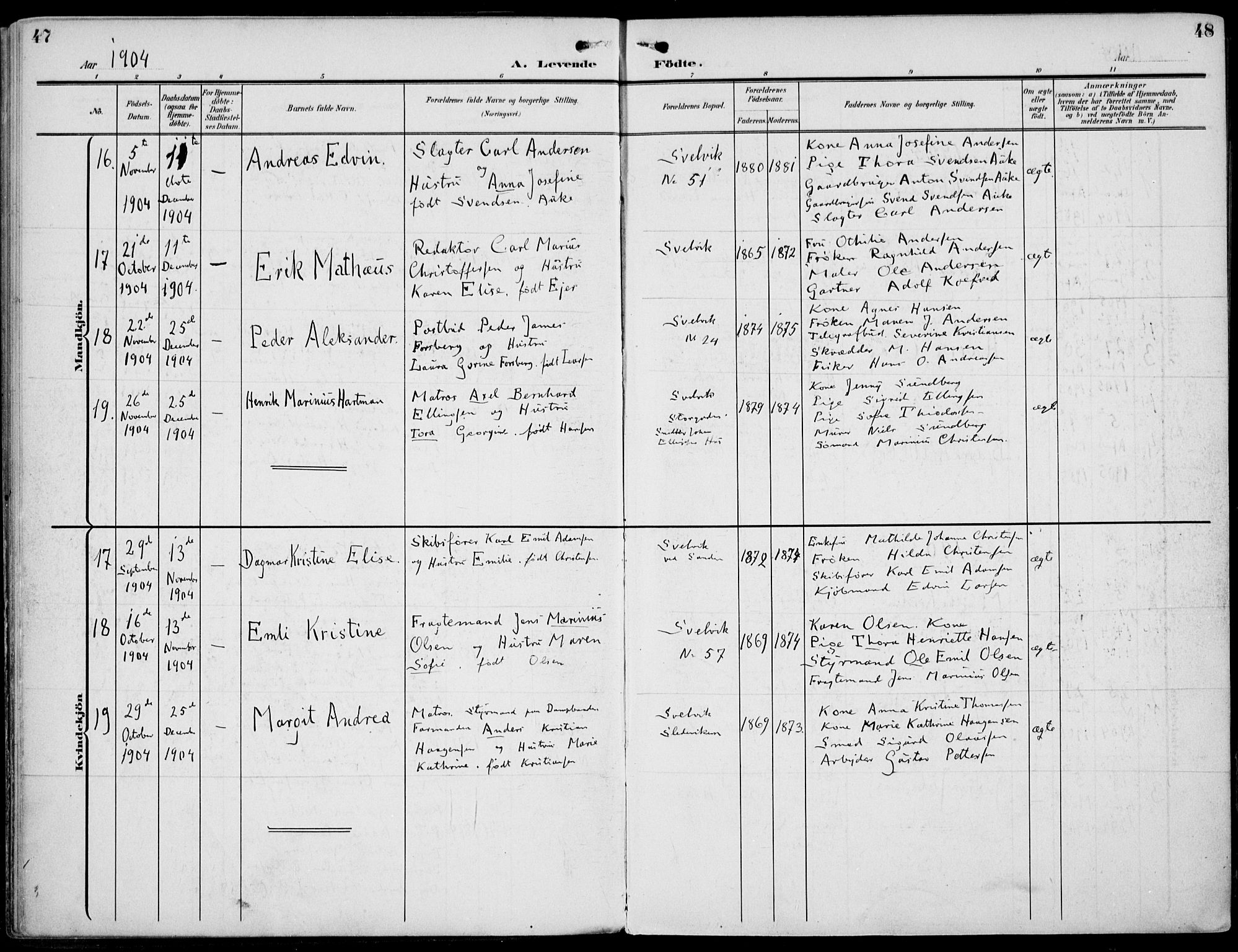 Strømm kirkebøker, AV/SAKO-A-322/F/Fb/L0002: Parish register (official) no. II 2, 1900-1919, p. 47-48
