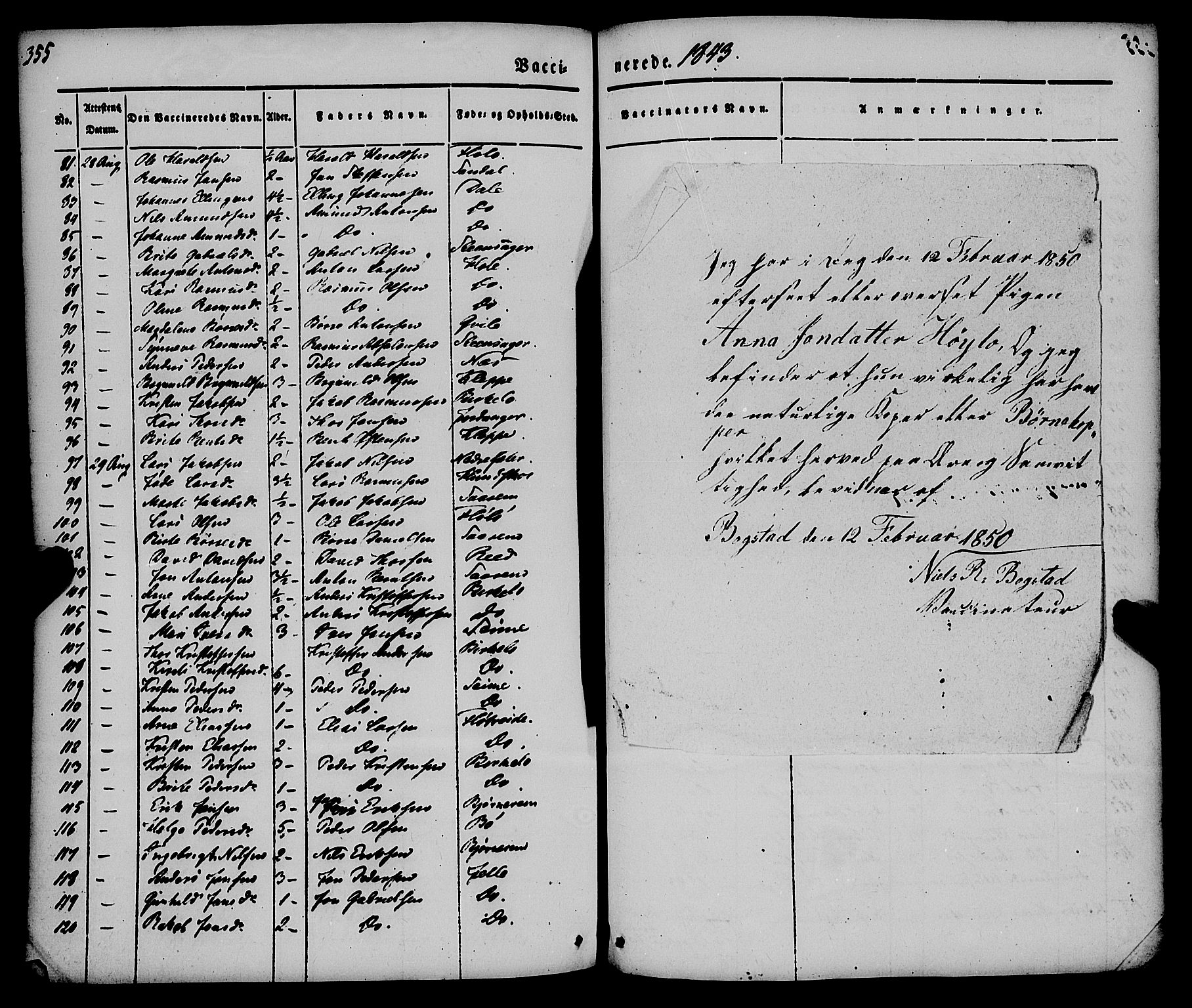 Gloppen sokneprestembete, AV/SAB-A-80101/H/Haa/Haaa/L0008: Parish register (official) no. A 8, 1837-1855, p. 355