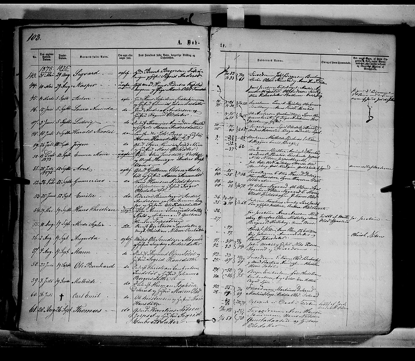 Eidskog prestekontor, AV/SAH-PREST-026/H/Ha/Haa/L0002: Parish register (official) no. 2, 1867-1878, p. 103