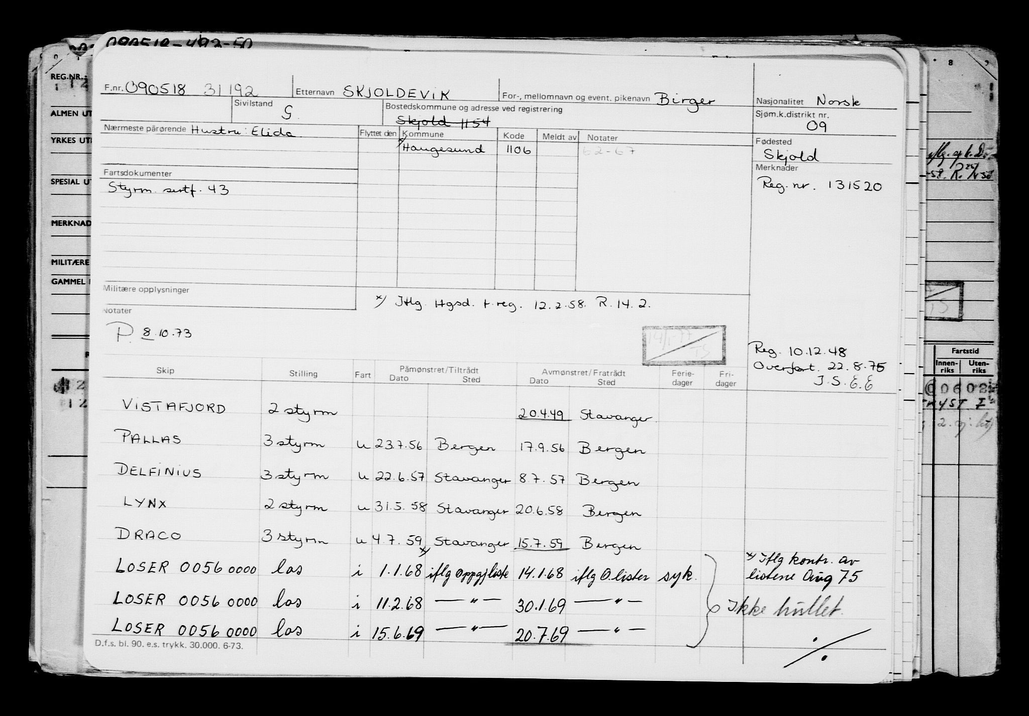 Direktoratet for sjømenn, AV/RA-S-3545/G/Gb/L0158: Hovedkort, 1918, p. 178