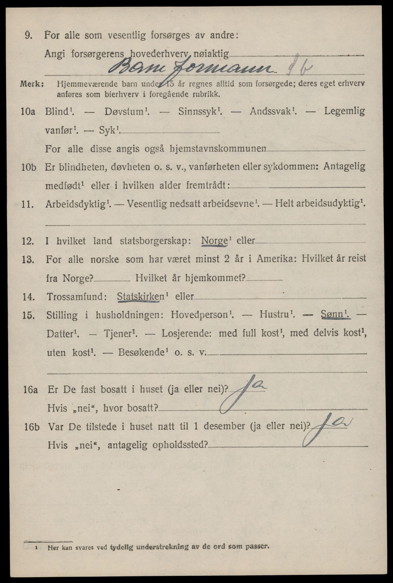 SAST, 1920 census for Lund, 1920, p. 2563