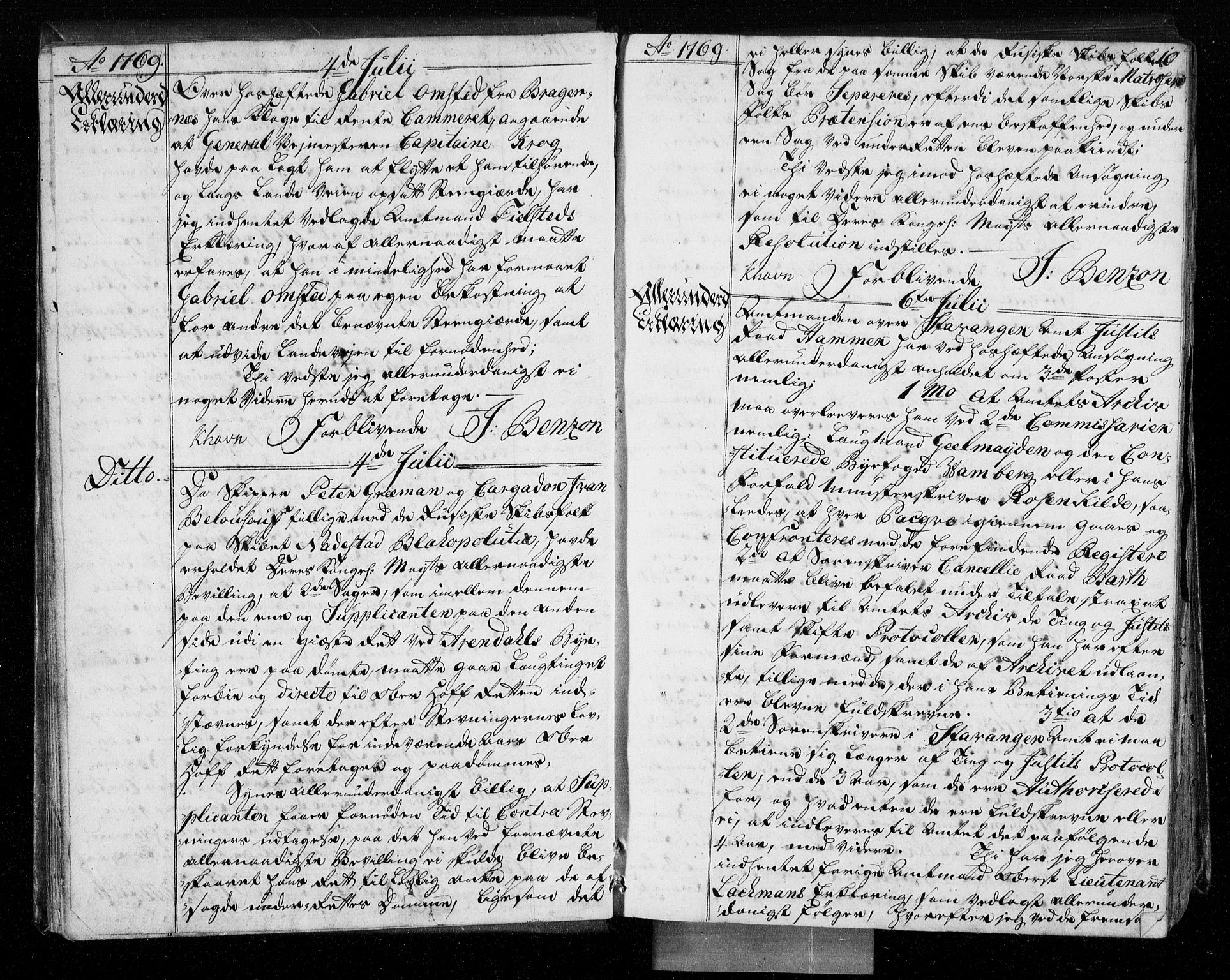 Stattholderembetet 1572-1771, AV/RA-EA-2870/Bf/L0008: Stattholderprotokoll (allmenn kopibok), 1769-1770, p. 9b-10a