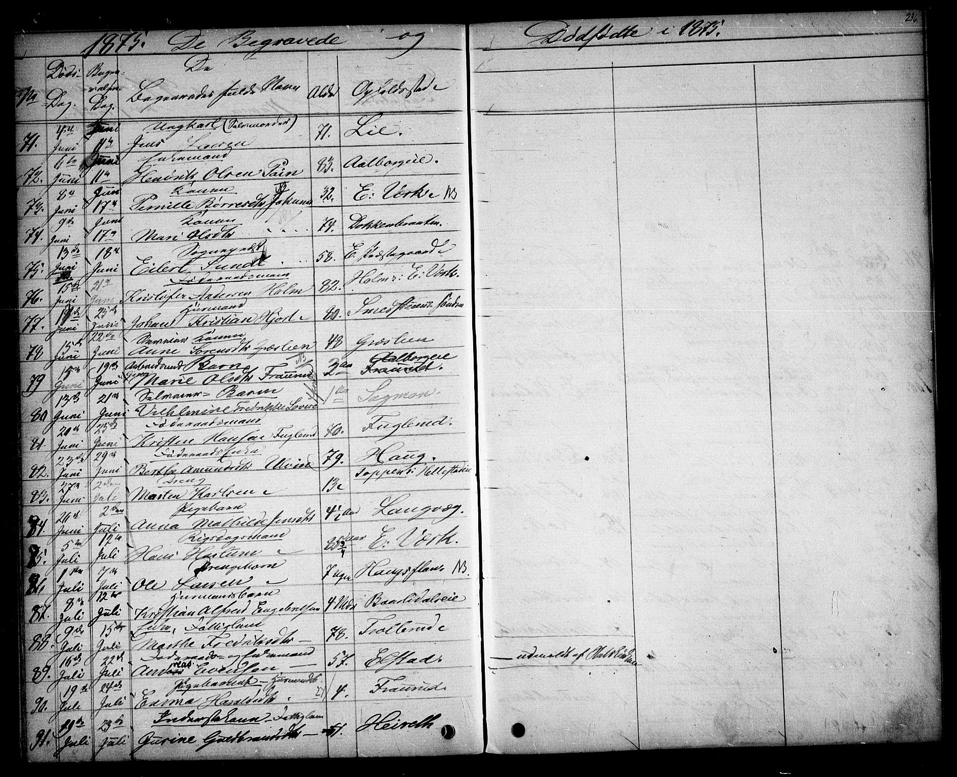 Eidsvoll prestekontor Kirkebøker, SAO/A-10888/G/Ga/L0003: Parish register (copy) no. I 3, 1871-1877, p. 236