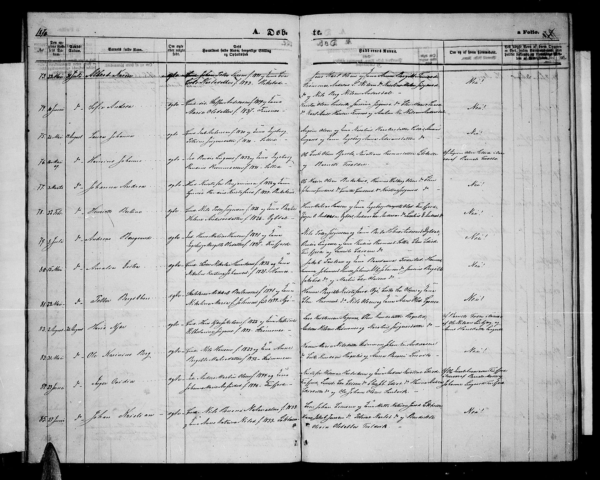 Lenvik sokneprestembete, AV/SATØ-S-1310/H/Ha/Hab/L0005klokker: Parish register (copy) no. 5, 1870-1880, p. 7