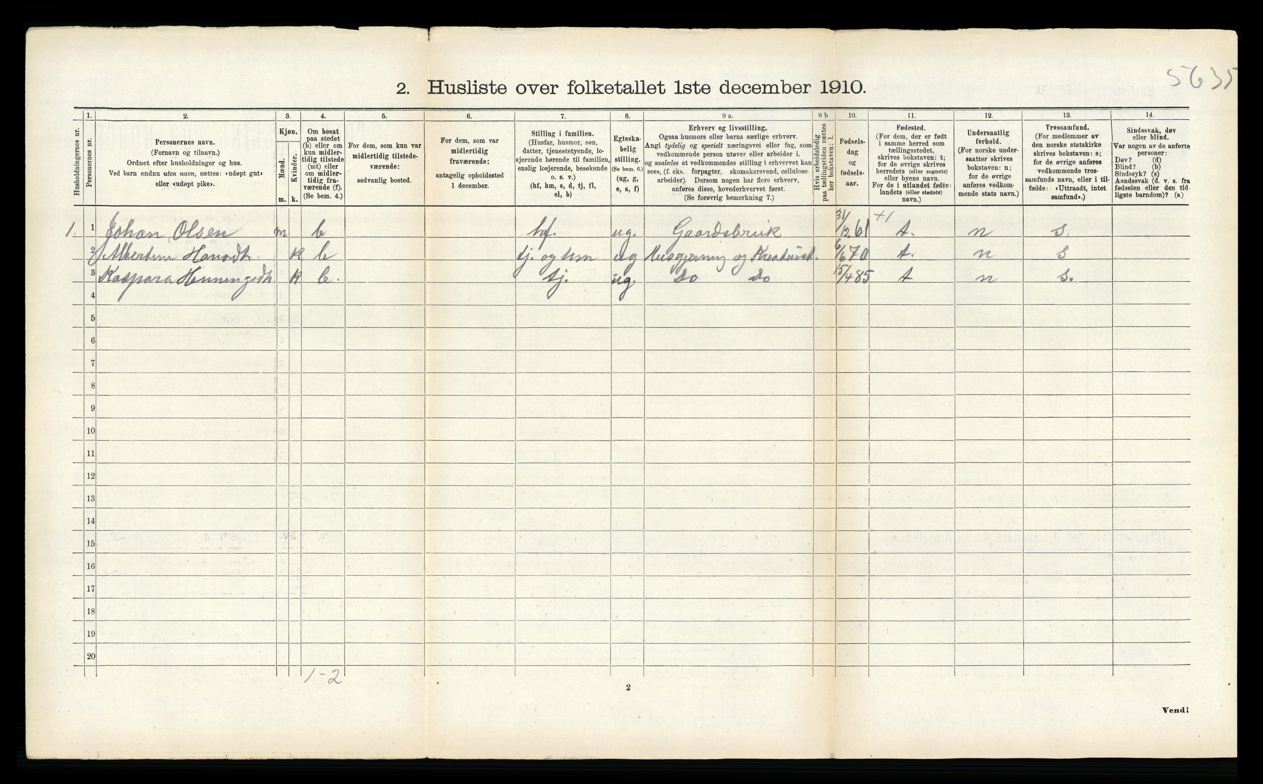 RA, 1910 census for Borge, 1910, p. 648