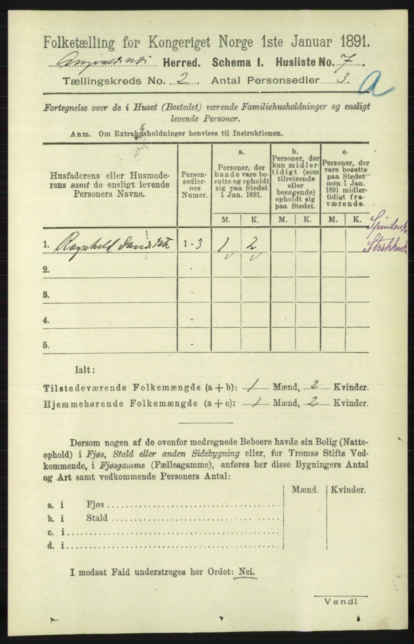 RA, 1891 census for 1147 Avaldsnes, 1891, p. 802