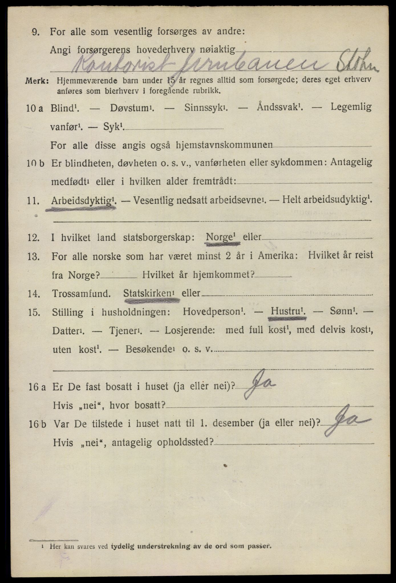 SAO, 1920 census for Mysen, 1920, p. 2674