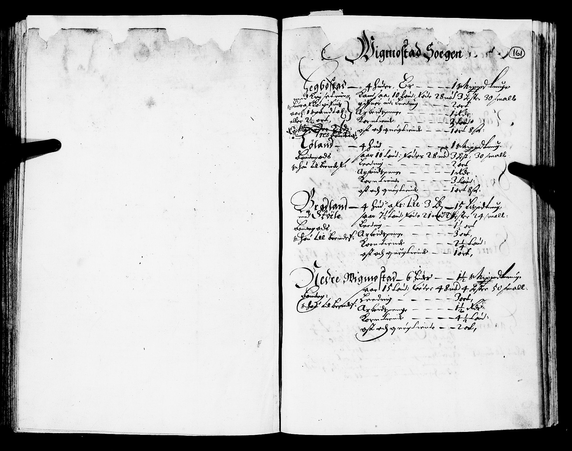 Rentekammeret inntil 1814, Realistisk ordnet avdeling, AV/RA-EA-4070/N/Nb/Nba/L0031: Lista amt, 1668, p. 160b-161a