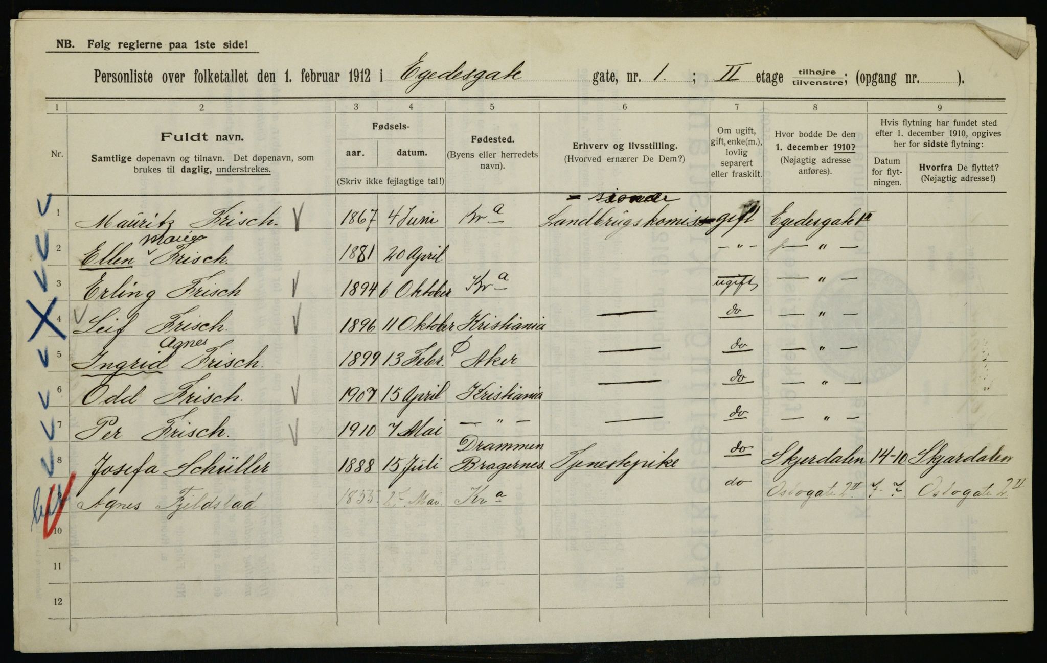 OBA, Municipal Census 1912 for Kristiania, 1912, p. 18670