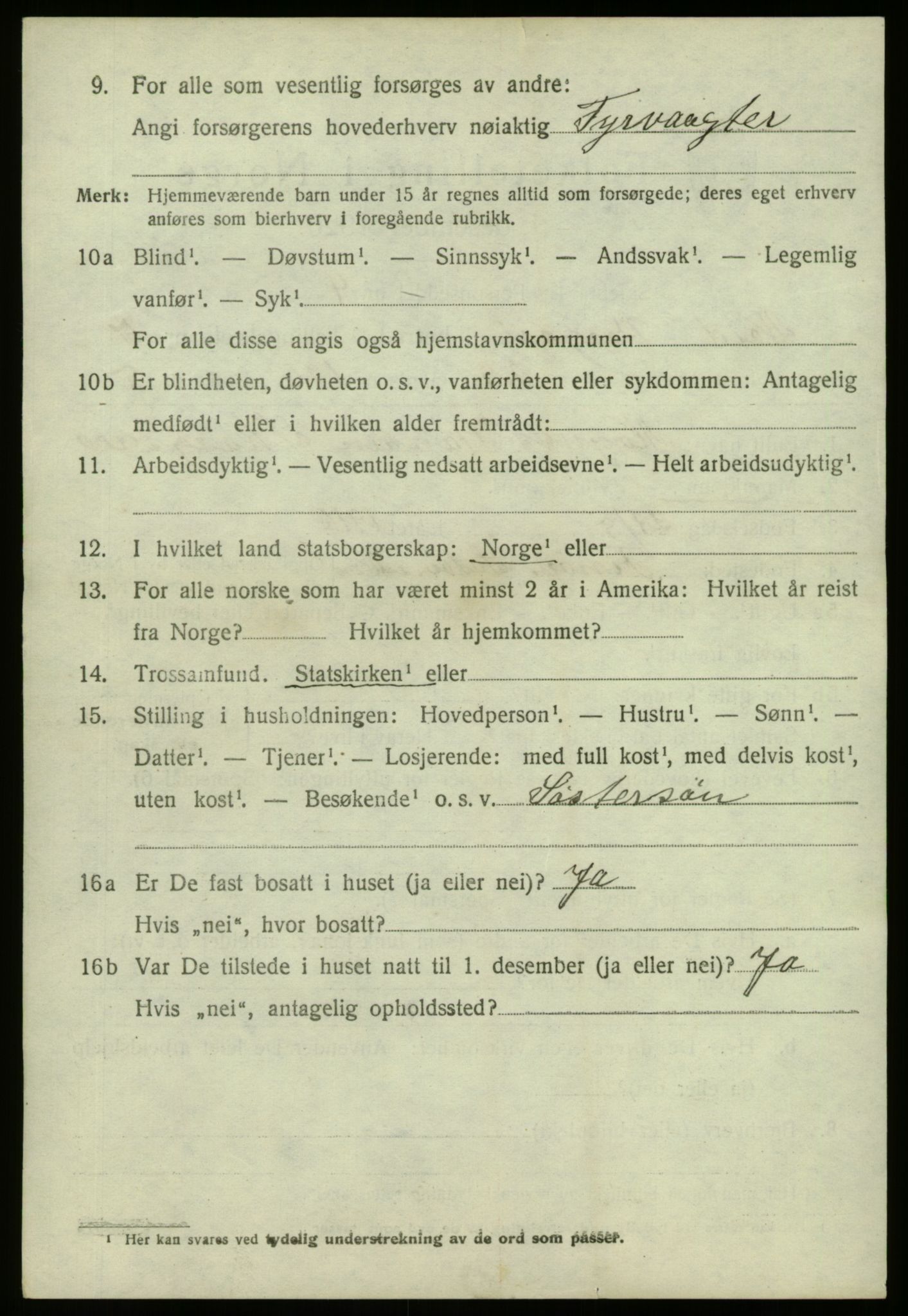 SAB, 1920 census for Nord-Vågsøy, 1920, p. 2251